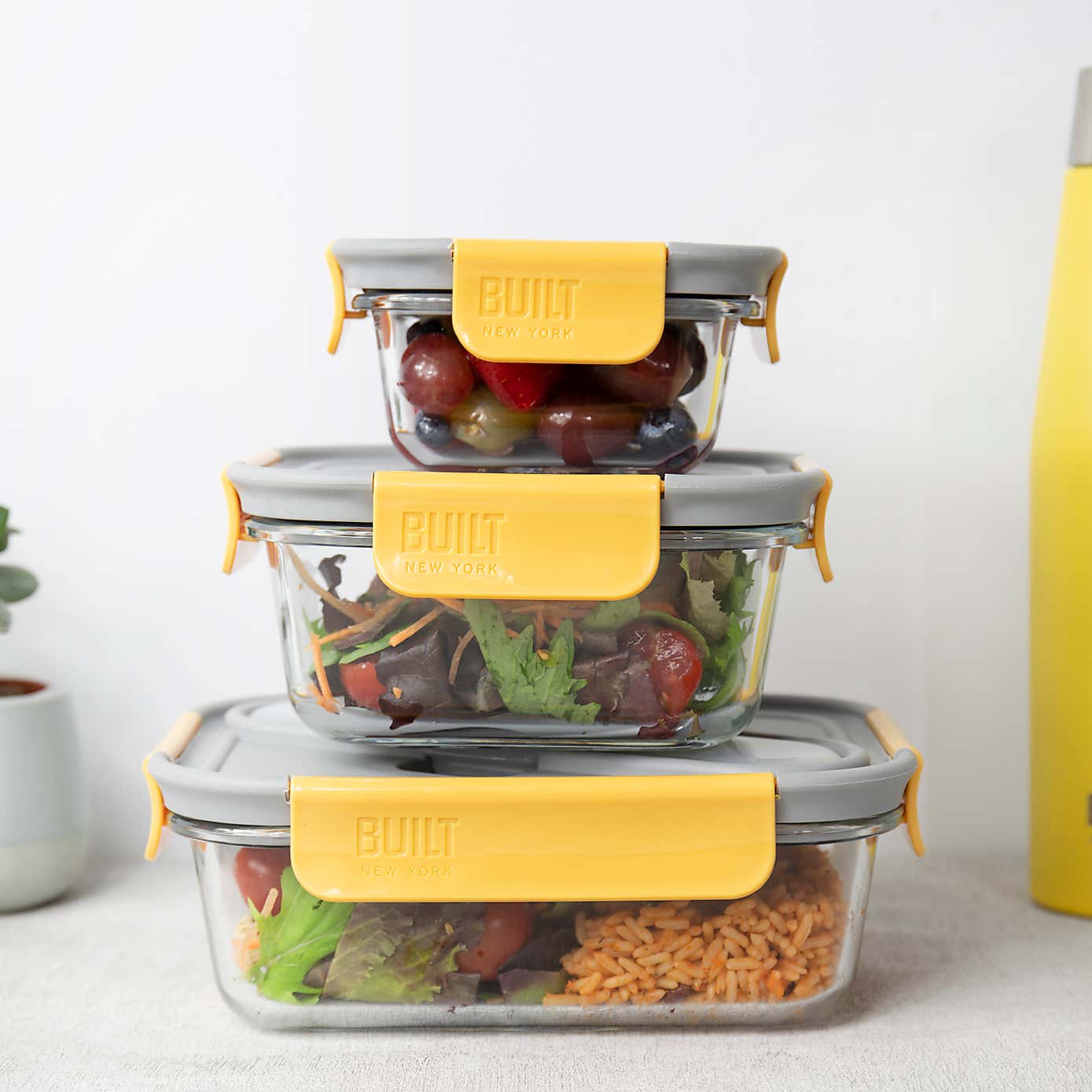 Microwave Safe Glass Lunch Box with Cutlery