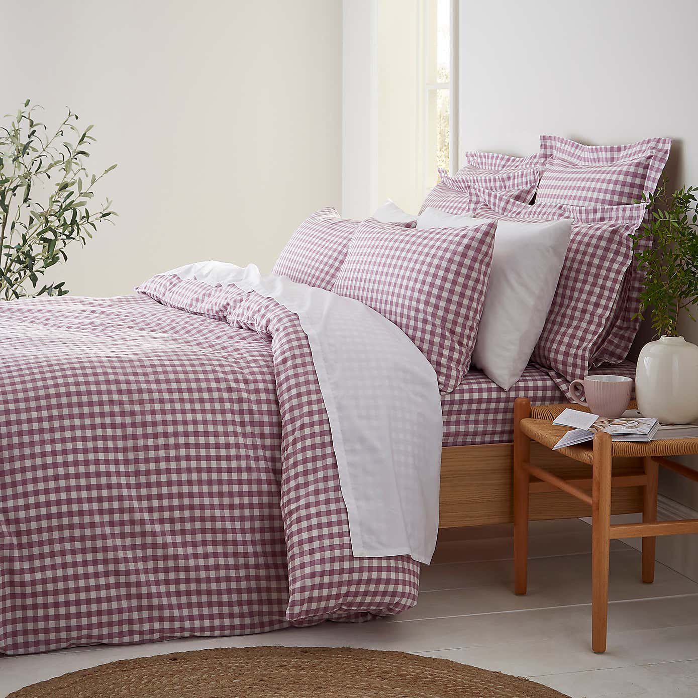 Portloe Woven Gingham Duvet Cover & Pillowcase Set