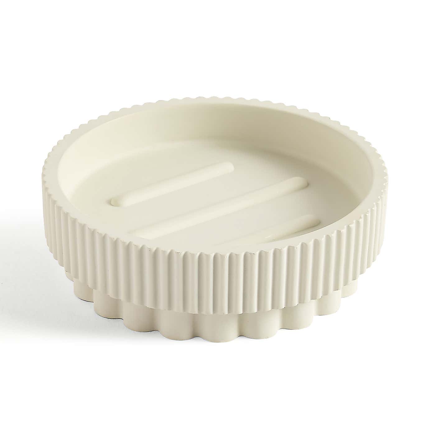 Modern Luxe Ribbed Resin Soap Dish