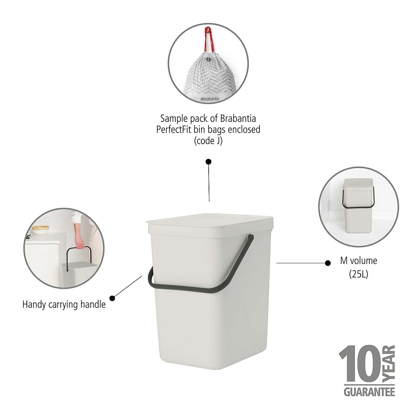 Brabantia Sort & Go 25L Recycle Bin