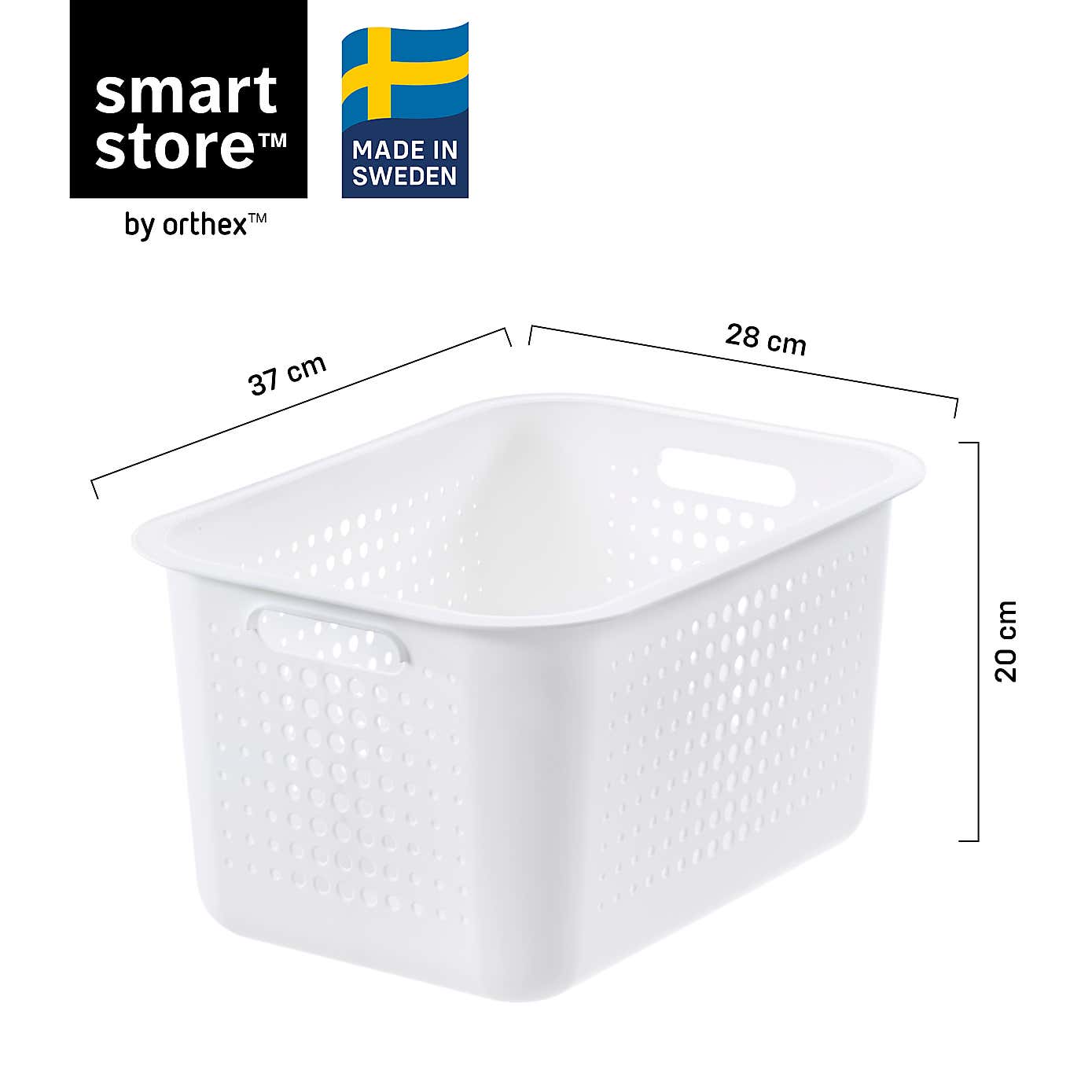 SmartStore Plastic Storage Basket with Handles