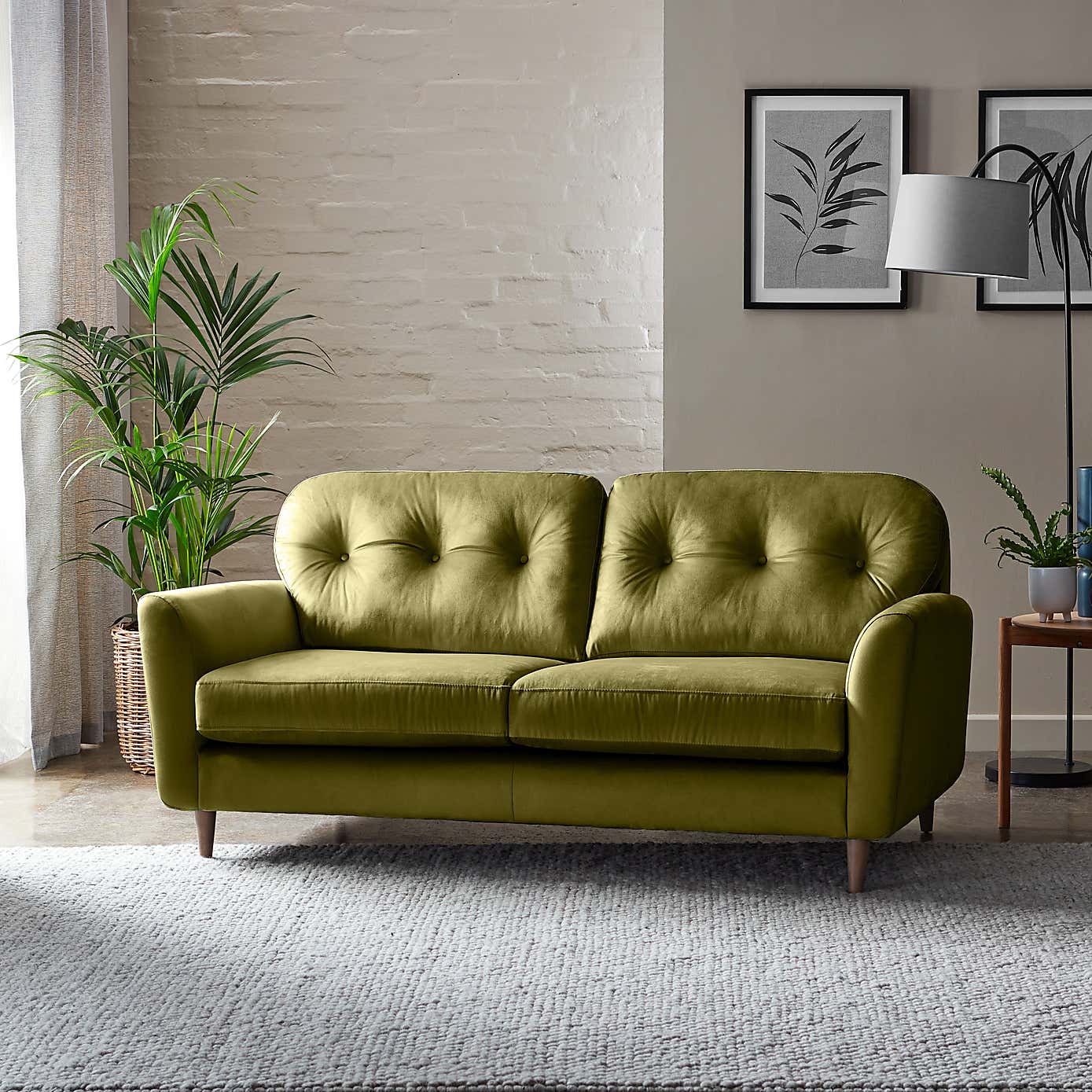 Sven Opulent Velvet 3 Seater Sofa