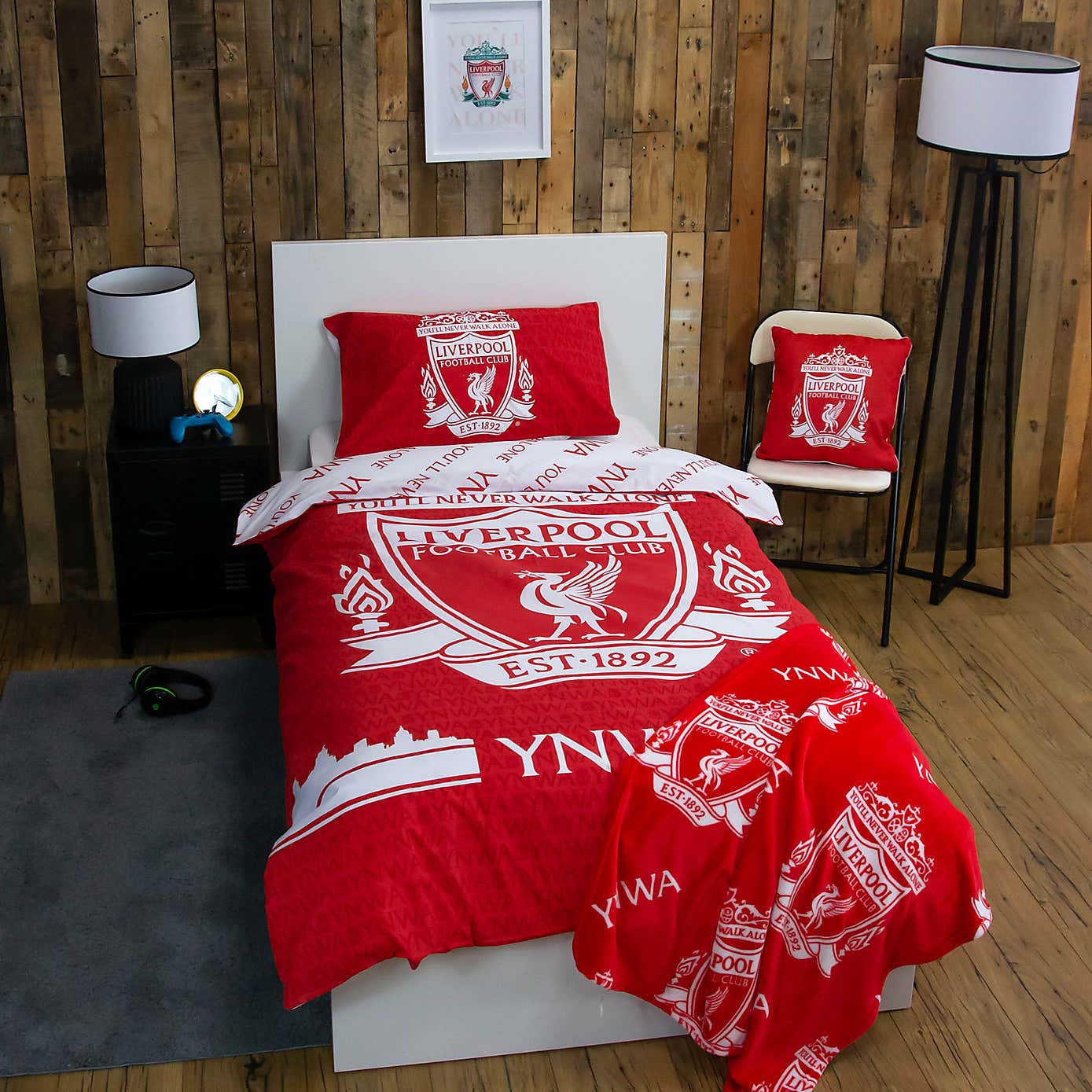 Liverpool Tone Single Duvet Cover and Pillowcase Set