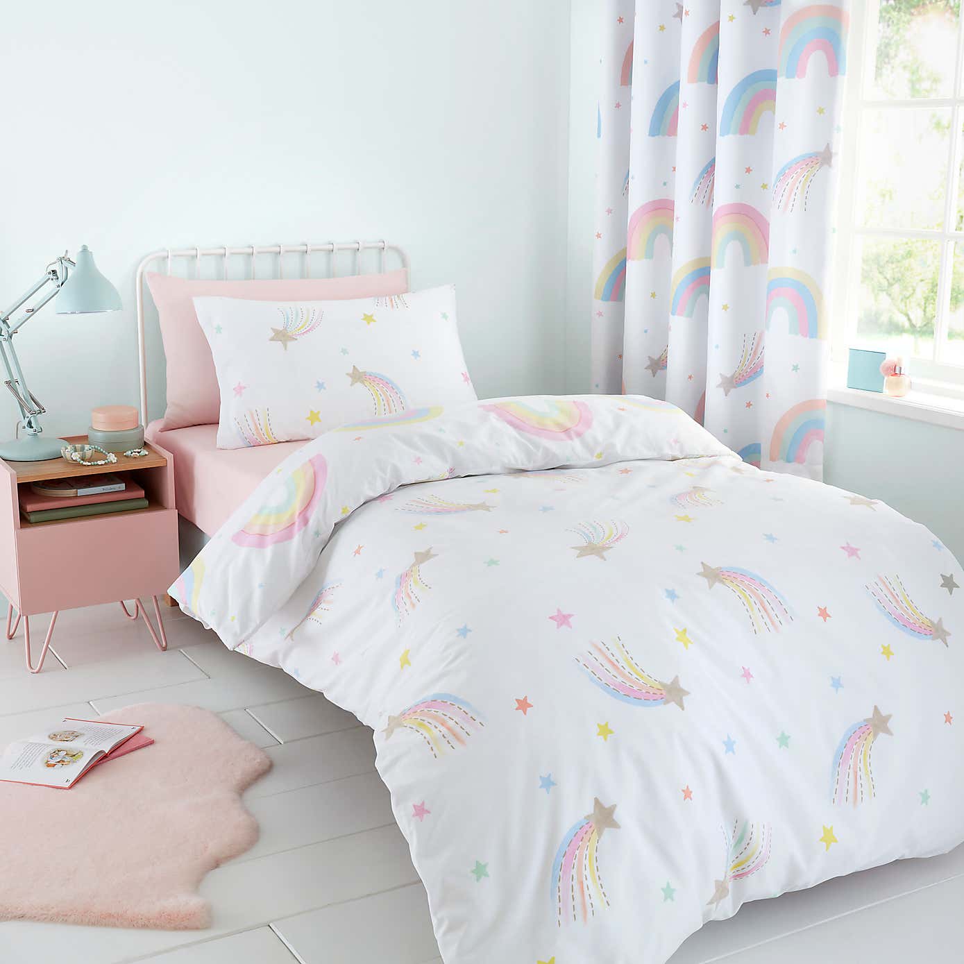 Watercolour Rainbow Duvet Cover and Pillowcase Set