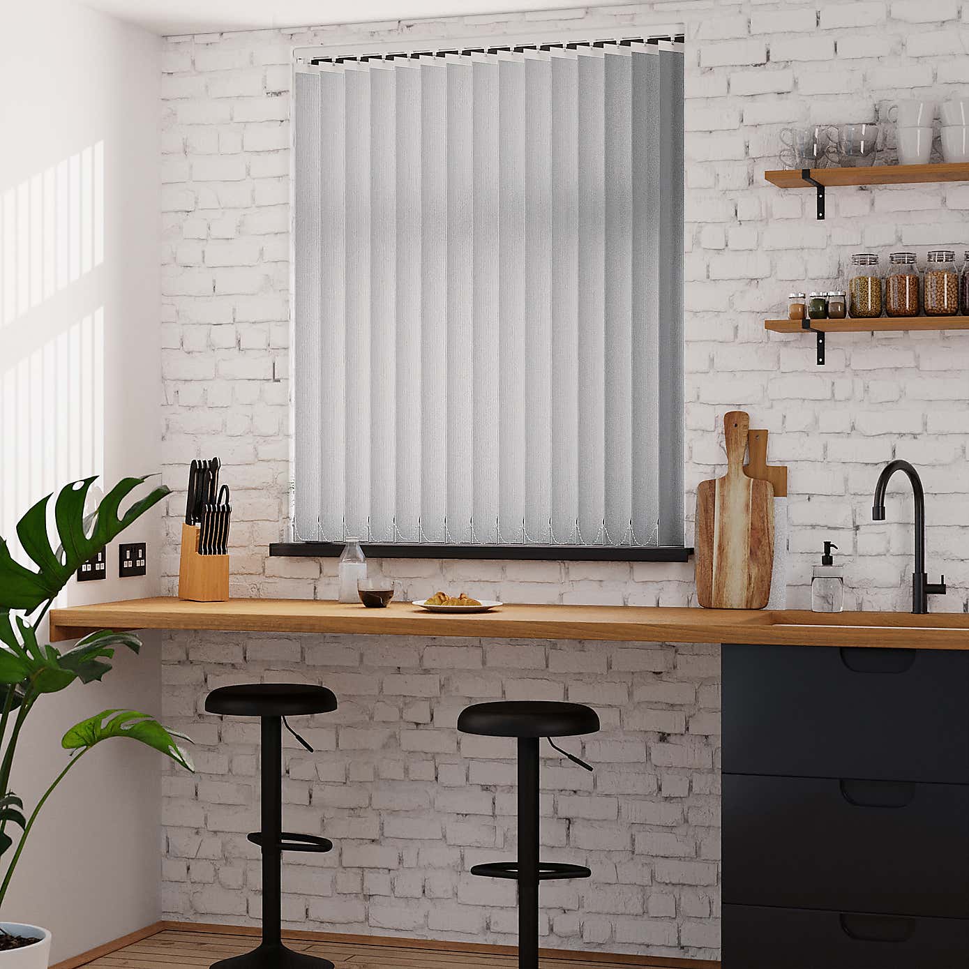 Stripe Cordless Vertical Blind