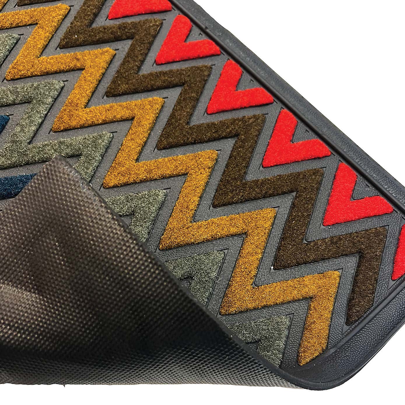 Scrape N' Sorb Multicoloured Zig Zag Doormat