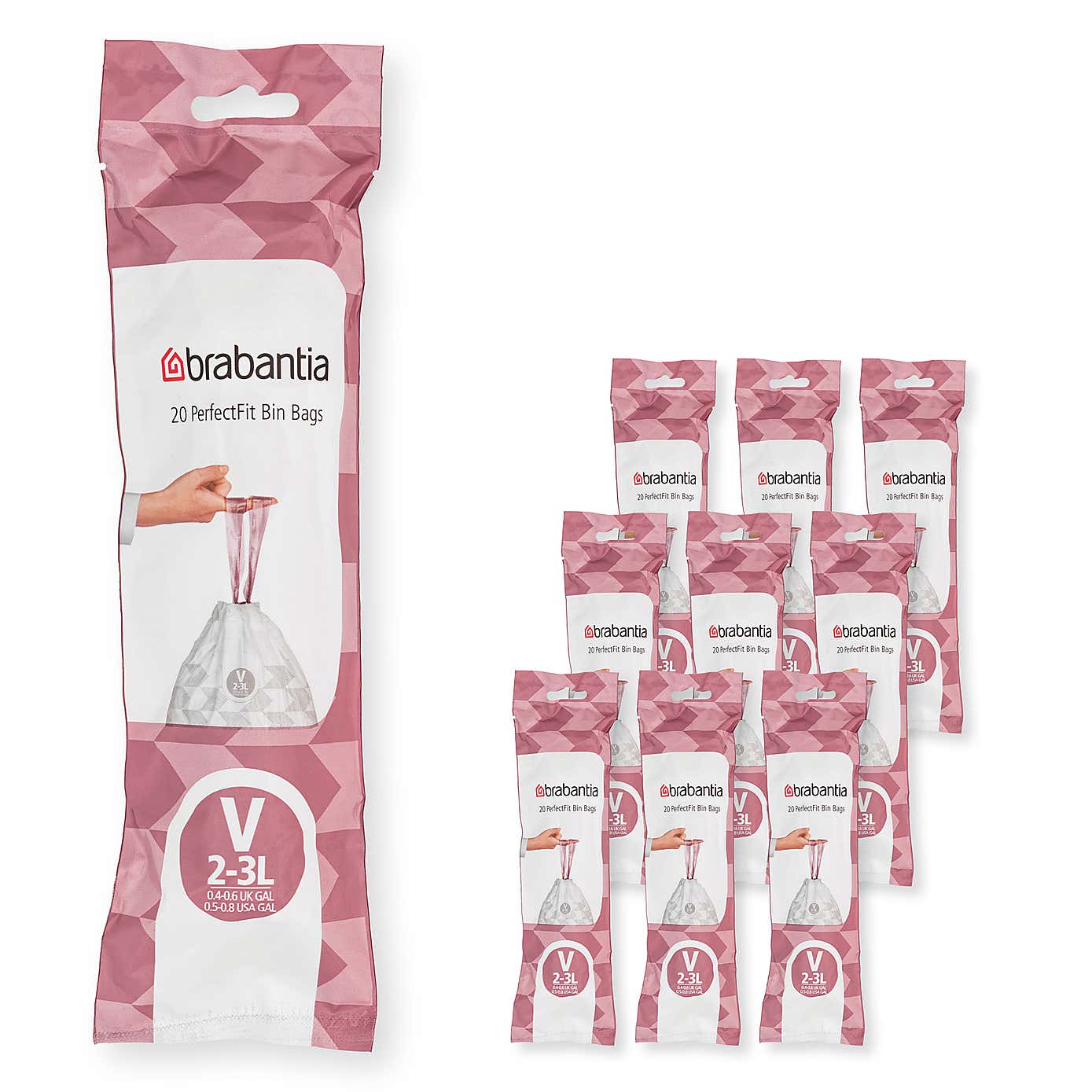 Brabantia Pack of 200 20-25L PerfectFit Code V Bin Bags