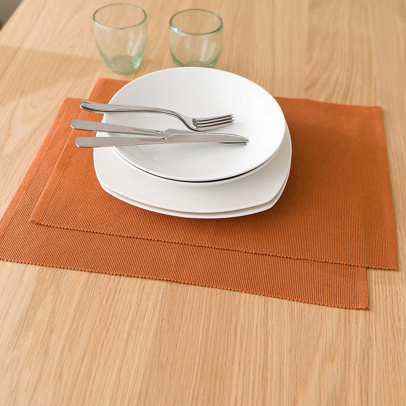 Set of 2 Recycled Ribbed Placemats