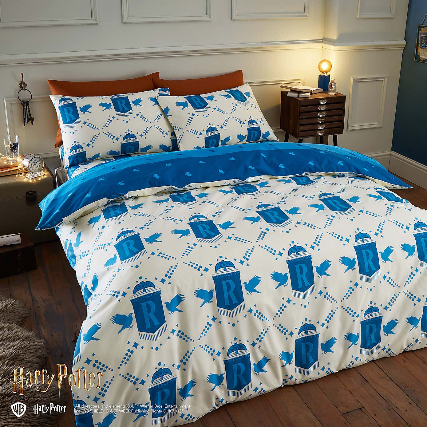 Harry Potter Ravenclaw Reversible Duvet Cover and Pillowcase Set
