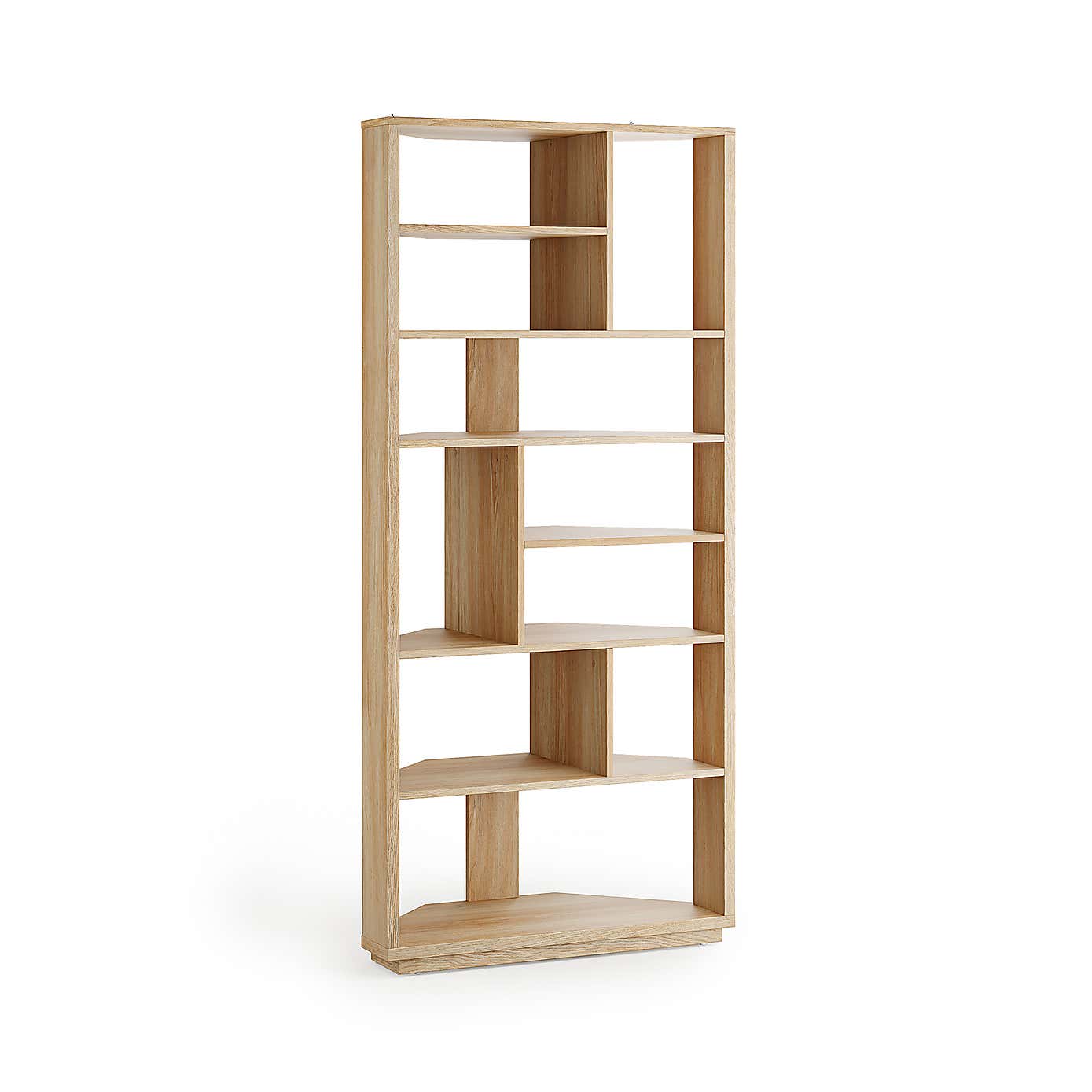 Hardy Corner Bookcase, Oak Effect