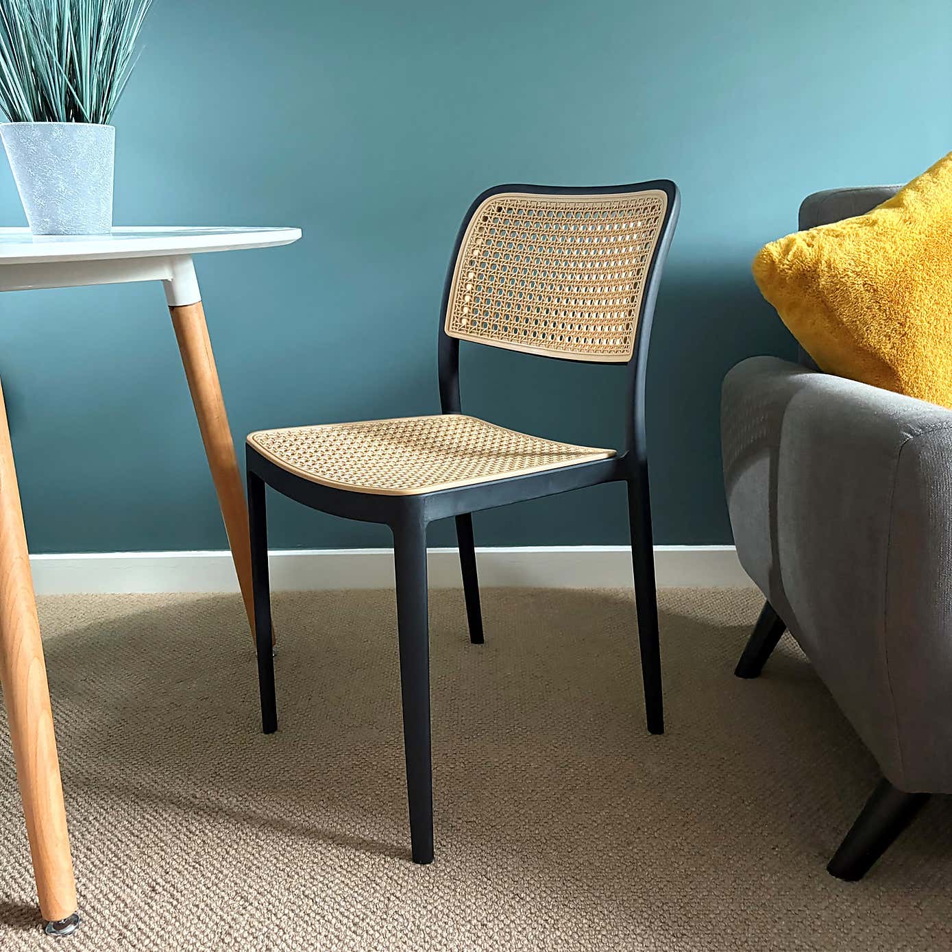 Fusion Living Plastic Cafe Dining Chair