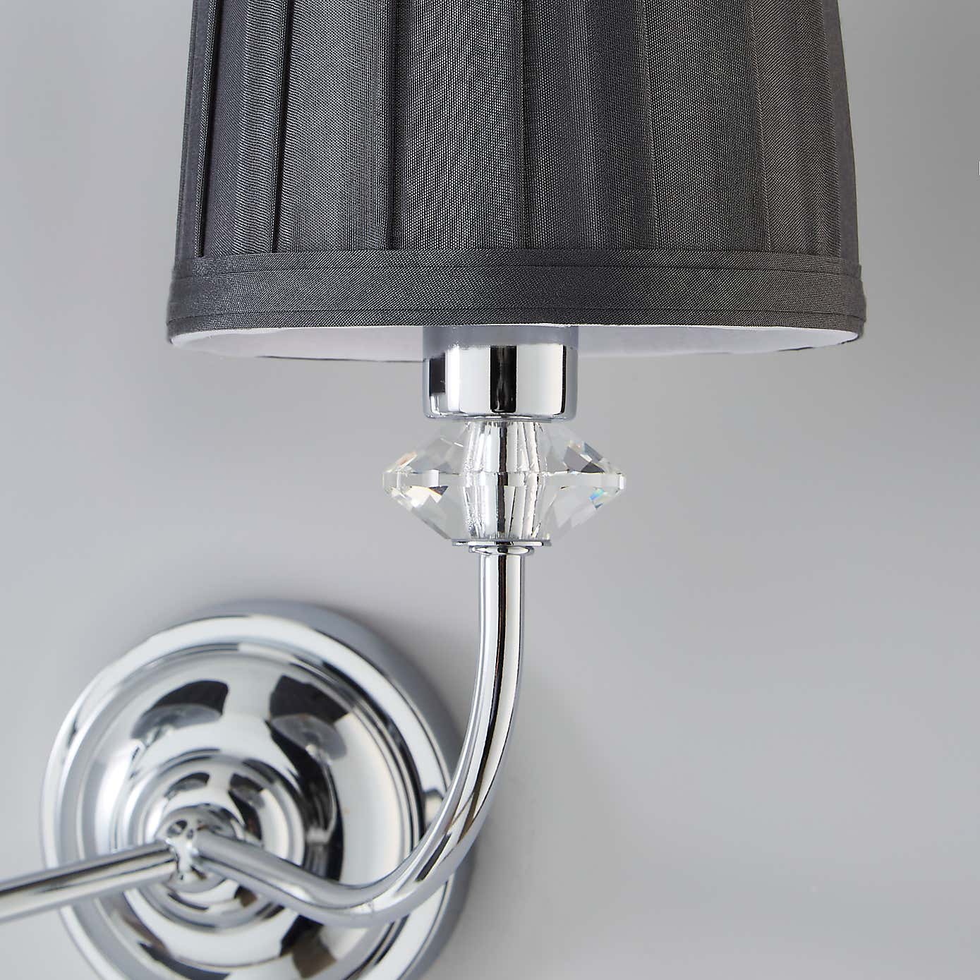 Dorma Genevieve 2 Light Grey Wall Light