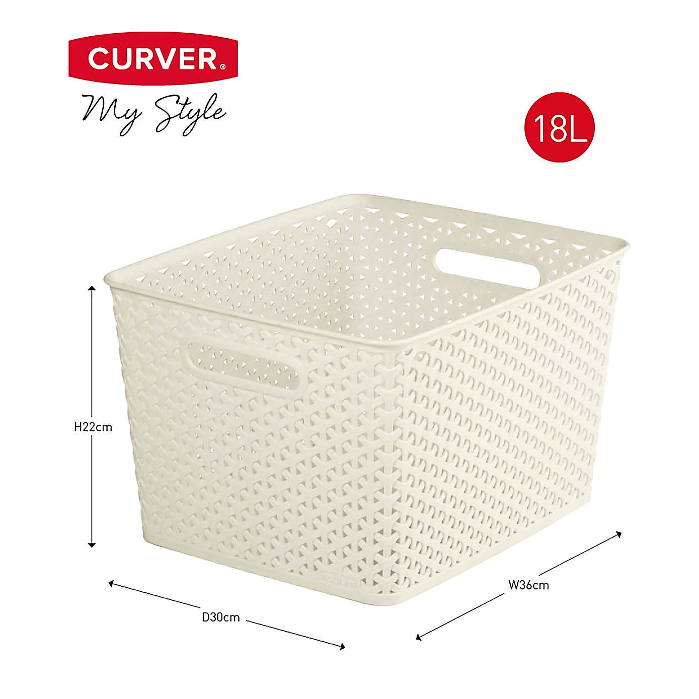 Curver Plastic Storage Basket