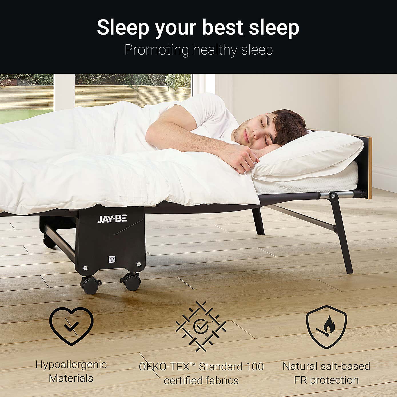 Jay-Be Rollaway Folding Bed with e-Fibre Mattress