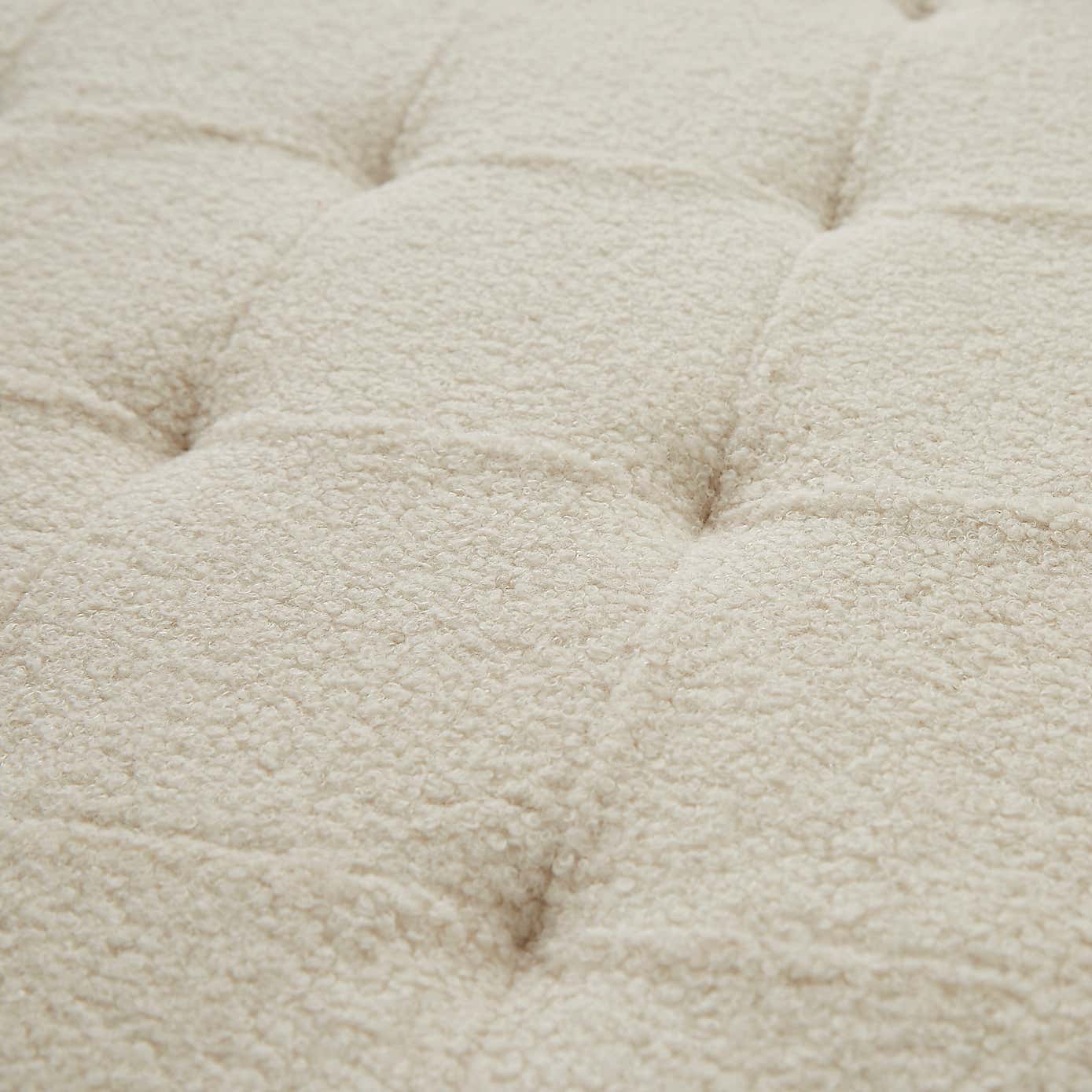 Large Boucle Round Ottoman