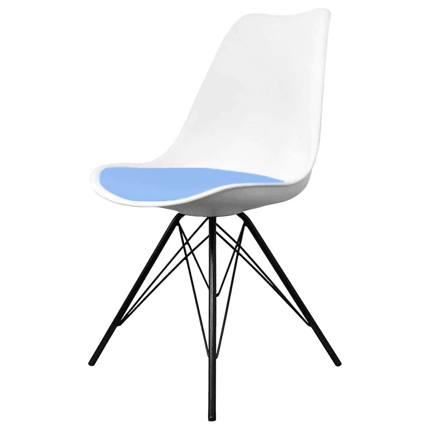 Fusion Living Soho White Plastic Dining Chair