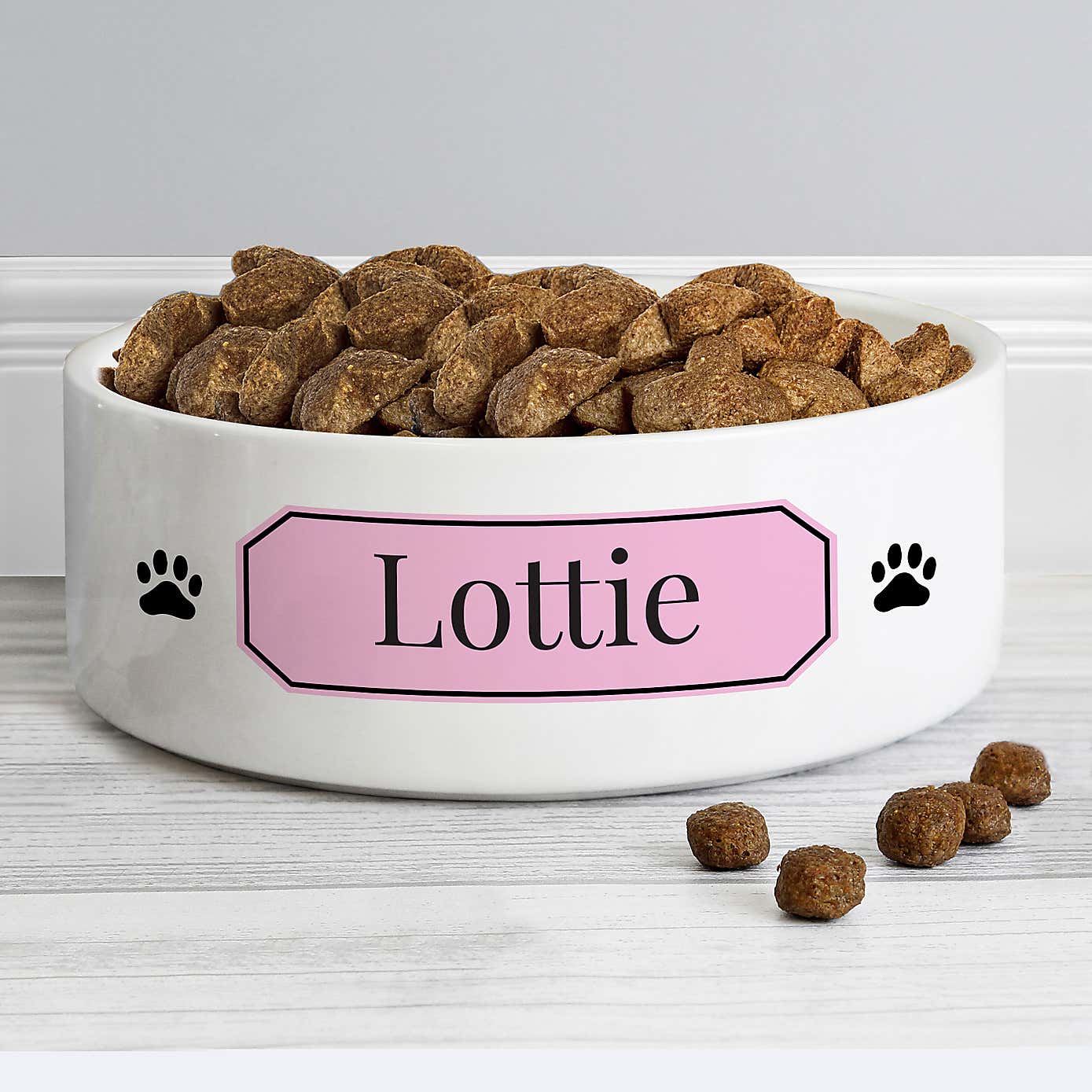 Personalised Plaque Ceramic Pet Bowl