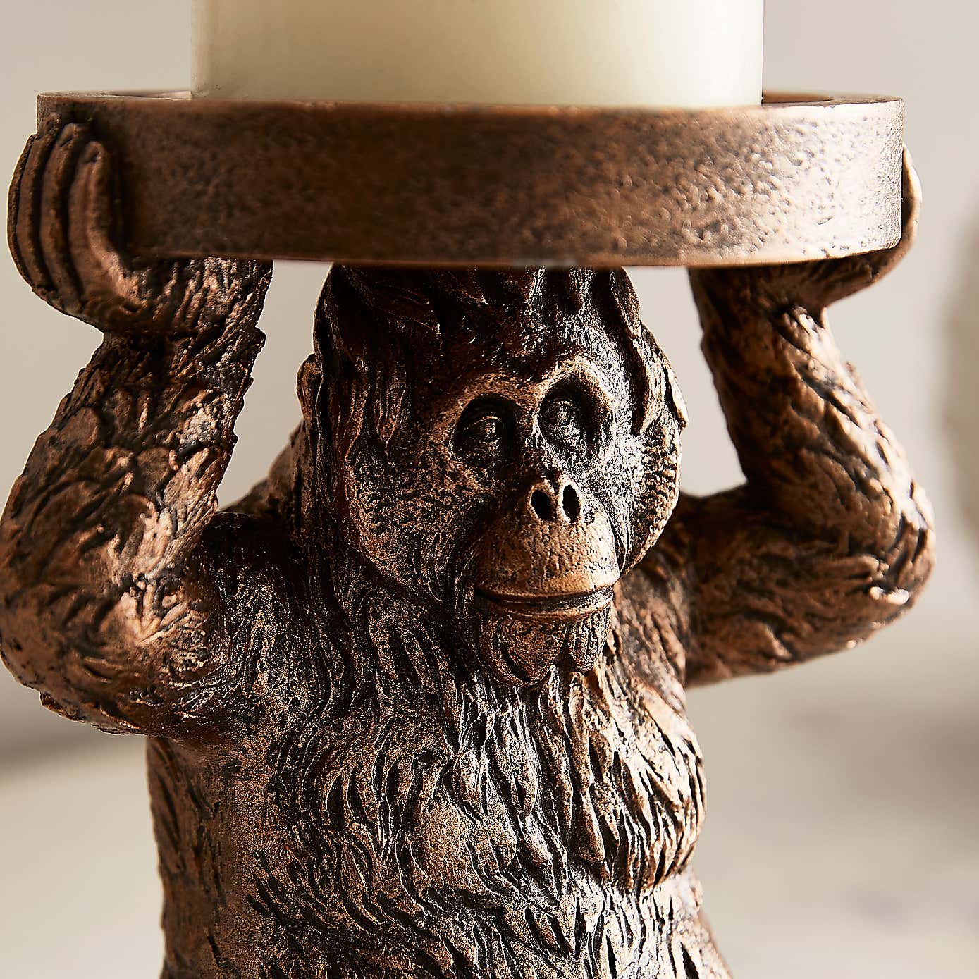 Orangutan Pillar Candle Holder