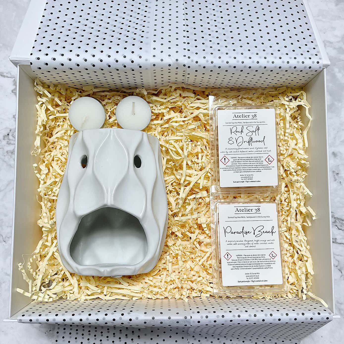 Atelier 38 Wave Burner and Fresh Wax Melt Gift Set