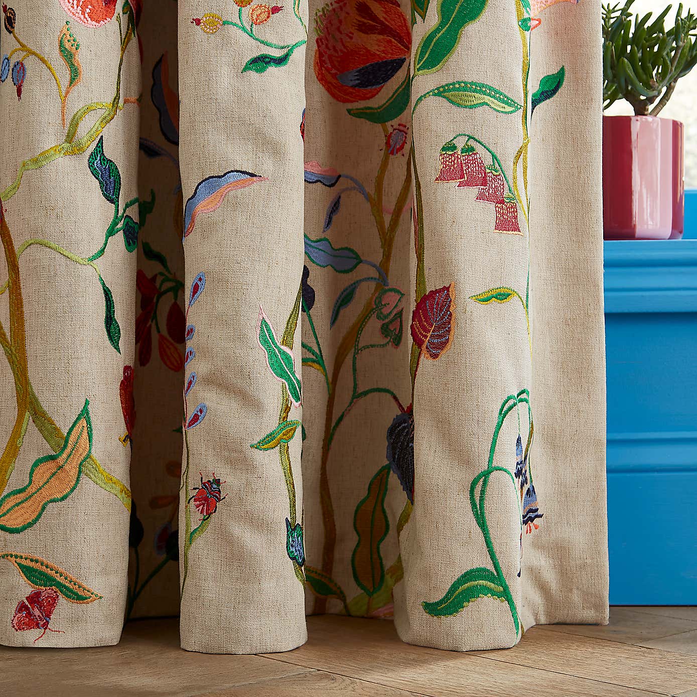 Sophie Robinson Forgotten Garden Pencil Pleat Single Curtain