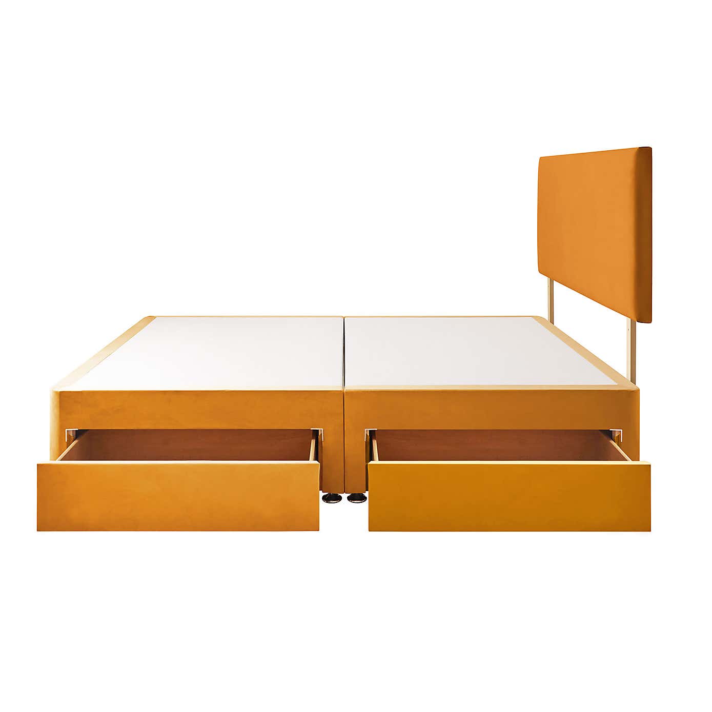 Silentnight 2 Drawer Divan Bed With Velvet Paris Headboard