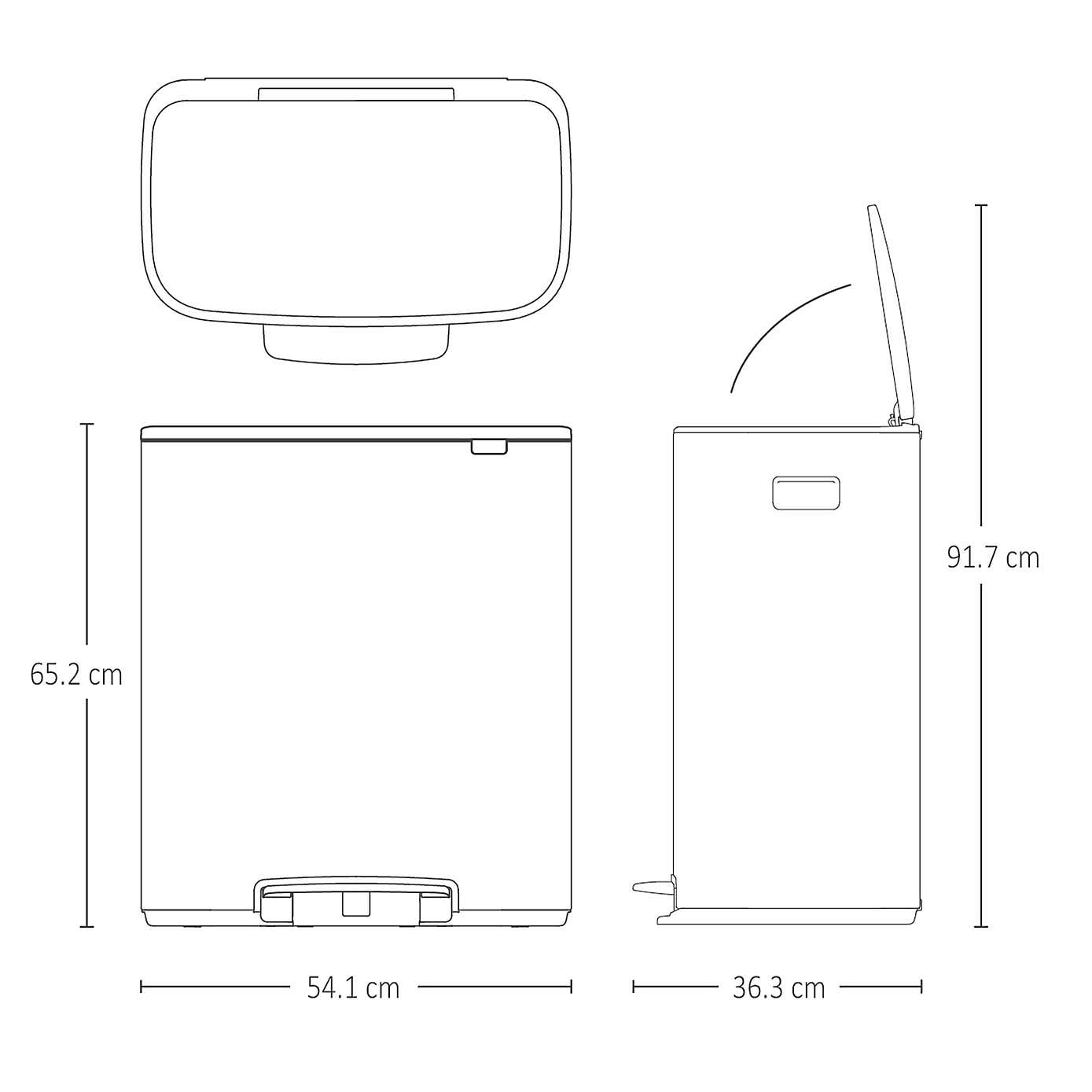 Brabantia Bo 60L Pedal Bin