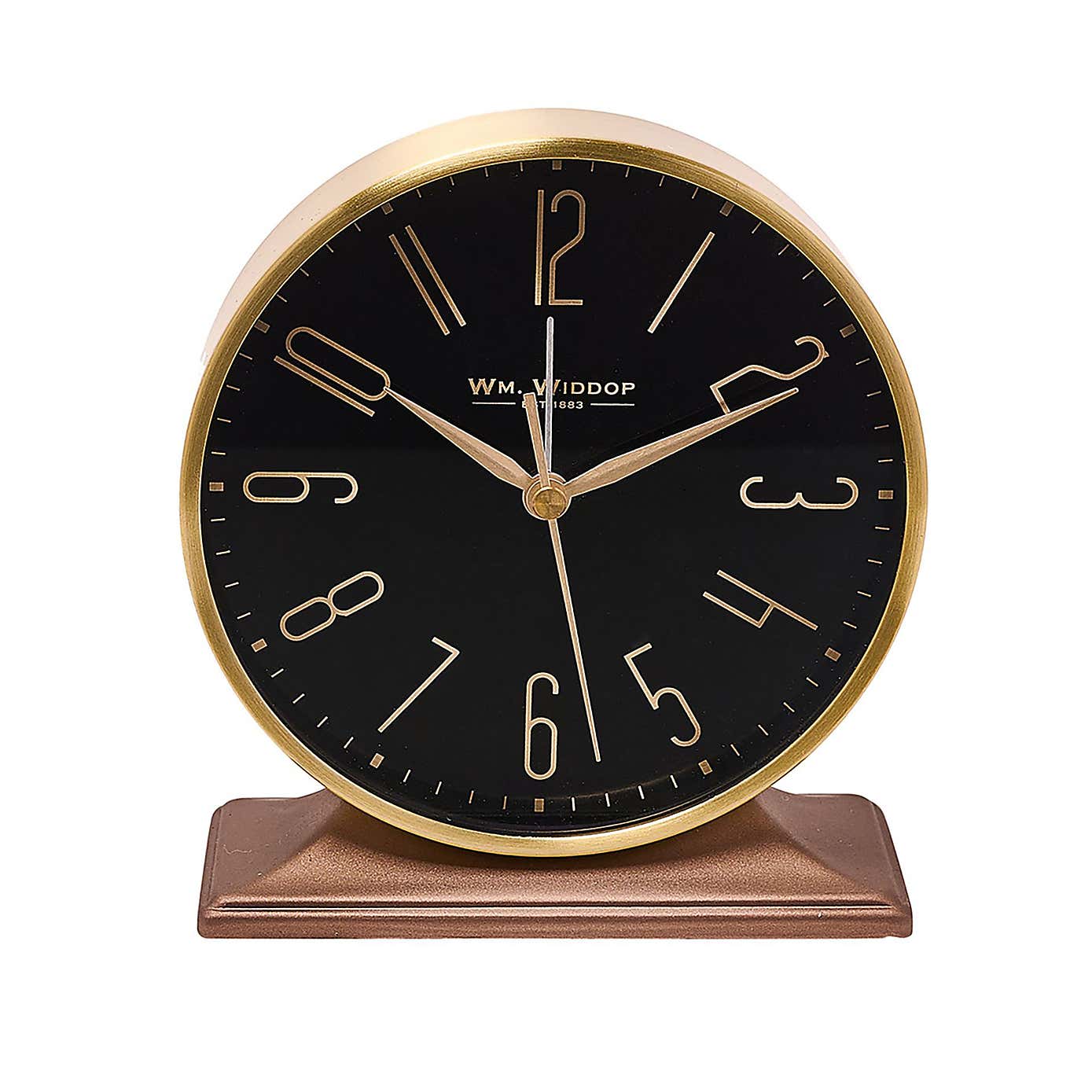 Widdop Black & Gold Mantel Alarm Clock