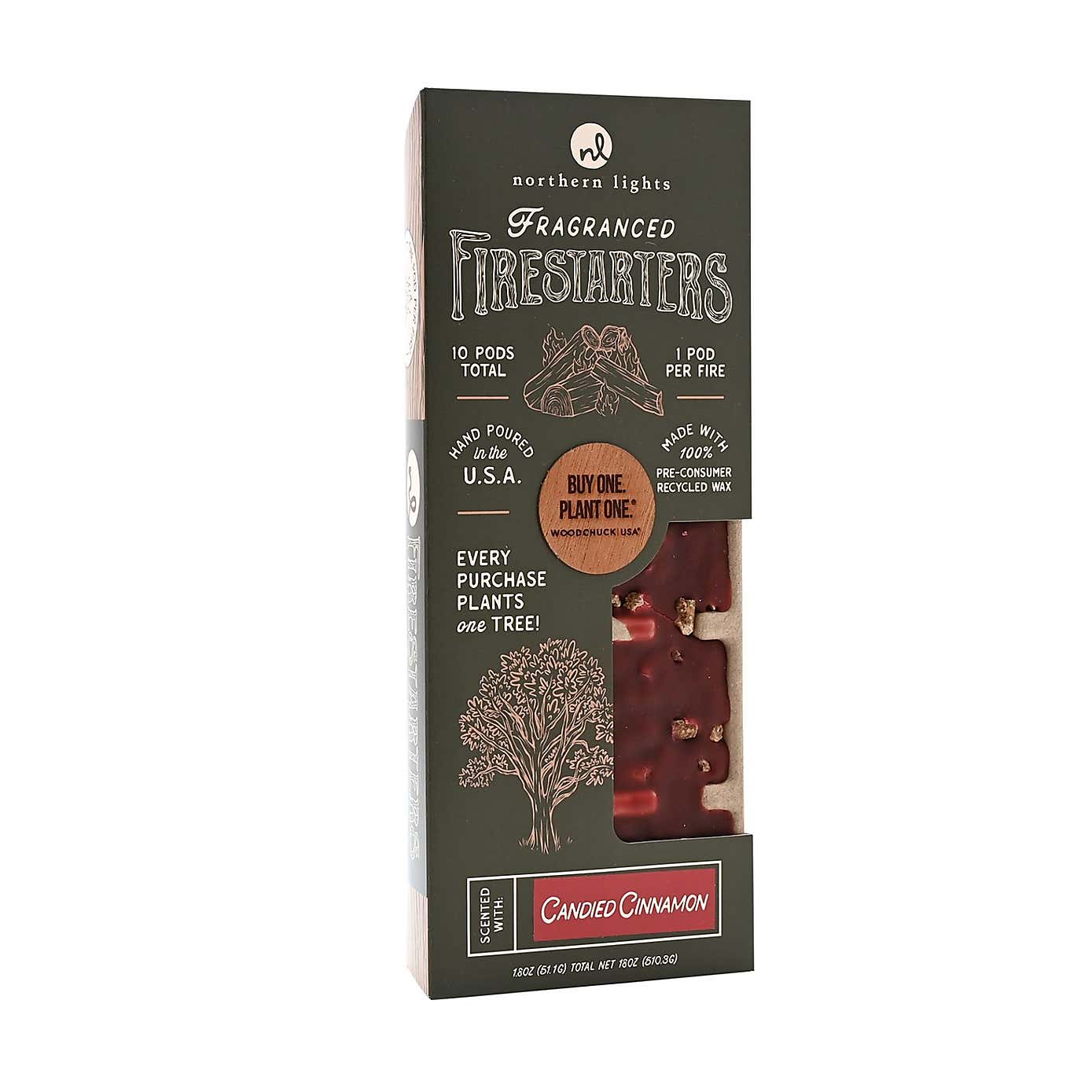 Northern Lights Candied Cinnamon Pack of 10 Firestarters