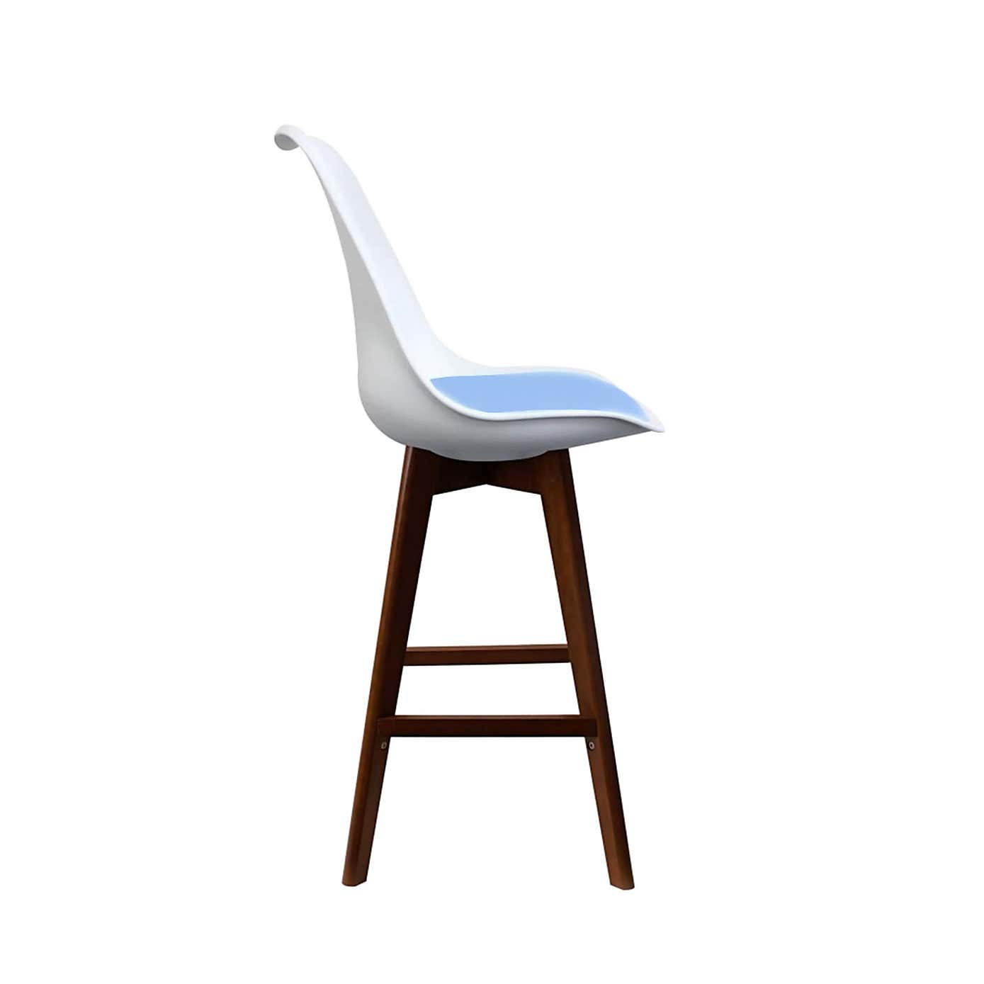 Fusion Living Soho White Plastic Bar Stool