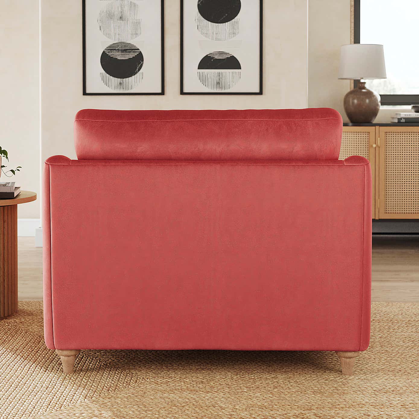 Hattie Matte Plush Velvet Snuggle Sofa