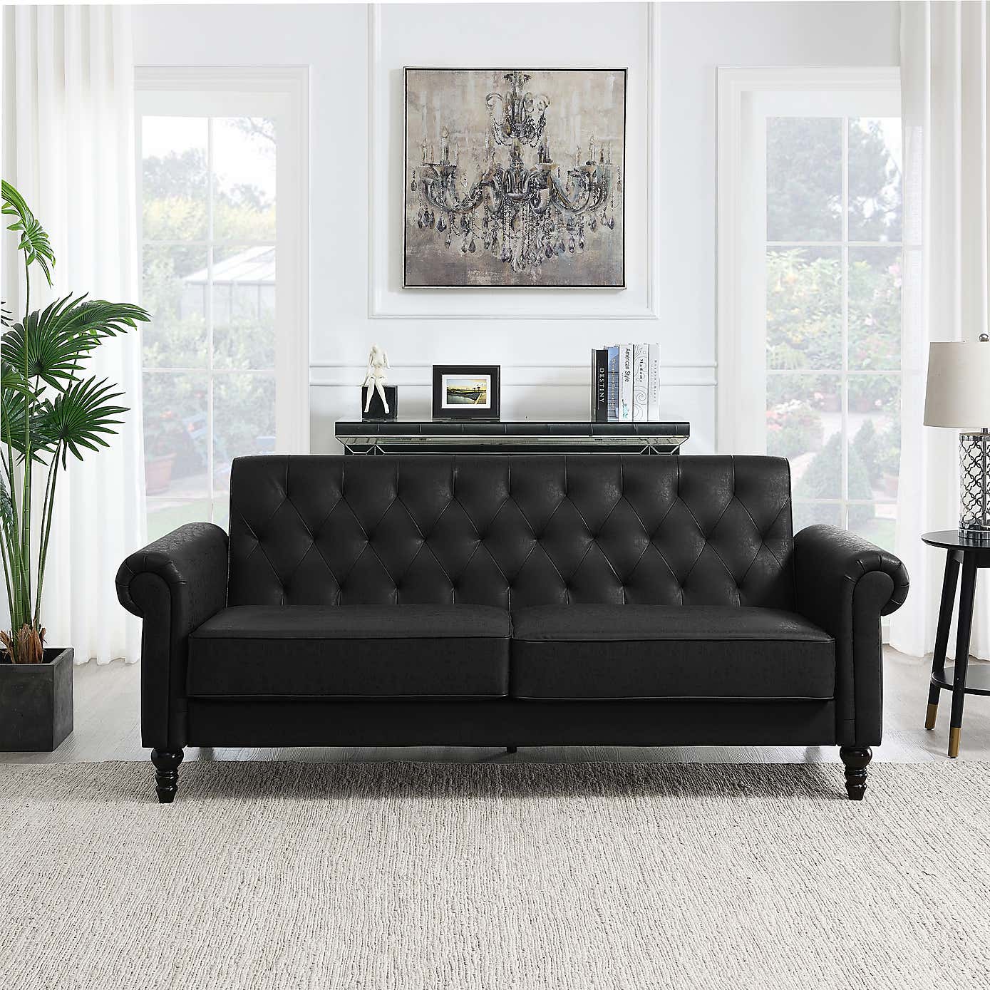 Greta Faux Leather 3 Seater Sofa