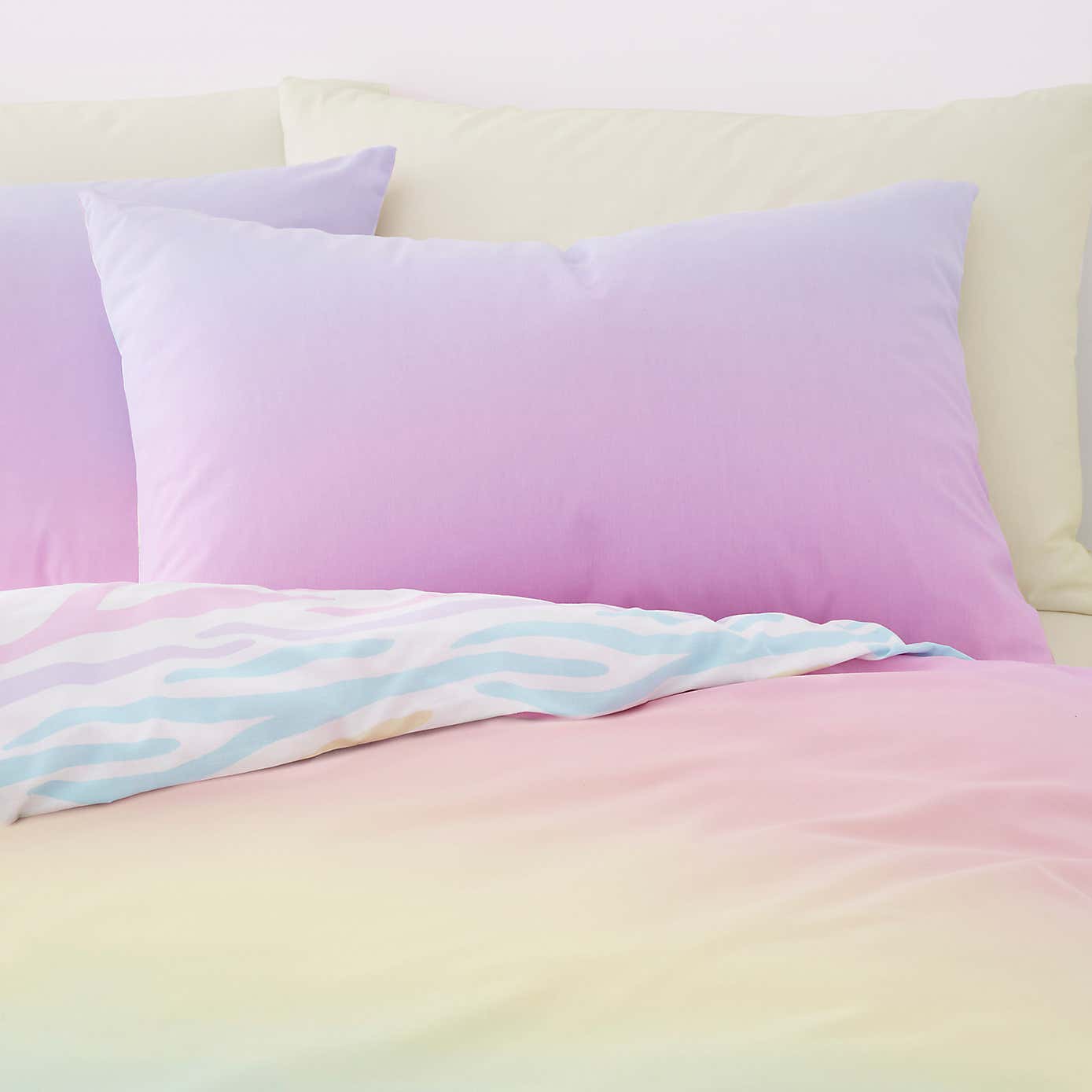 Ombre Pastel Duvet Cover and Pillowcase Set