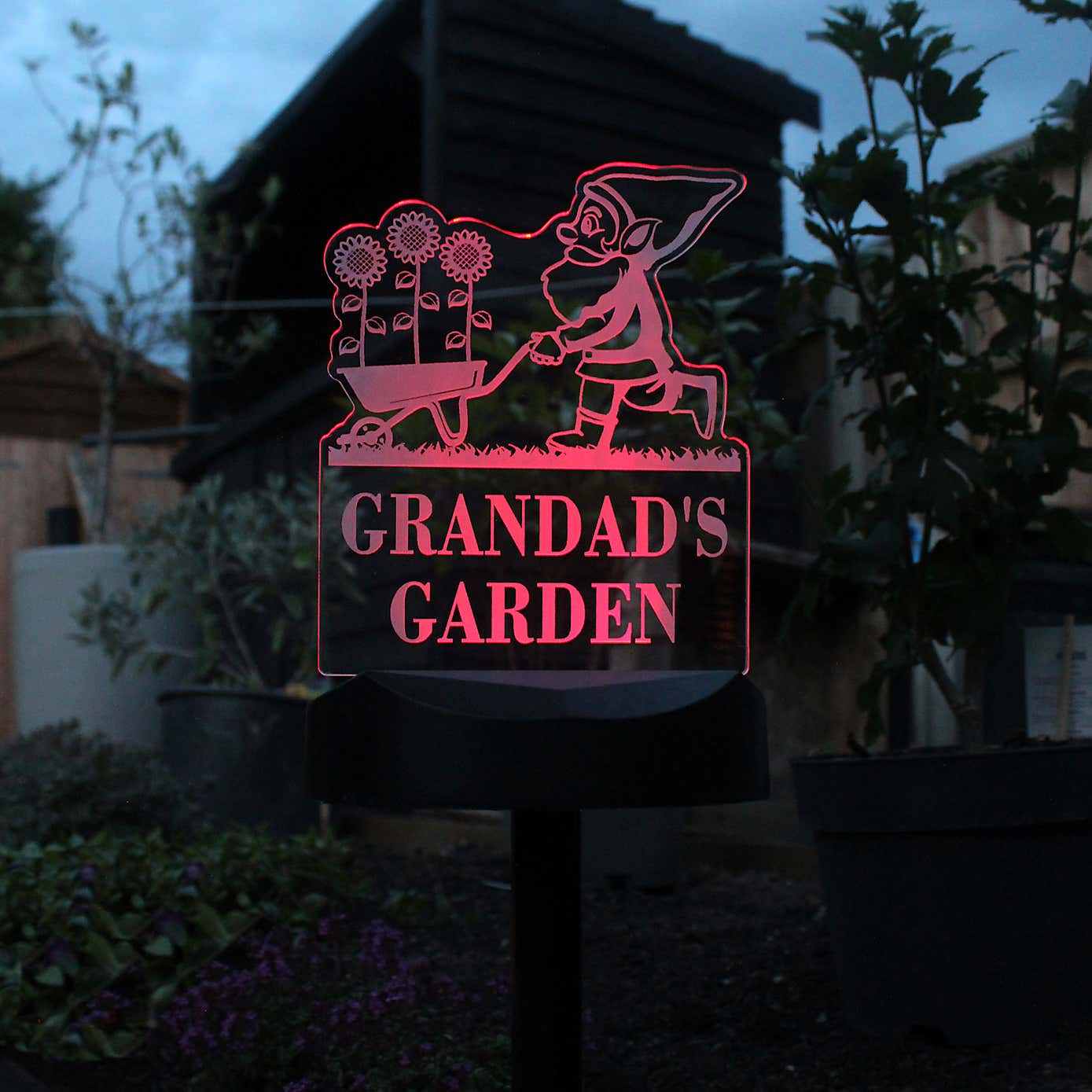 Personalised Gnome Garden Outdoor Solar LED Light