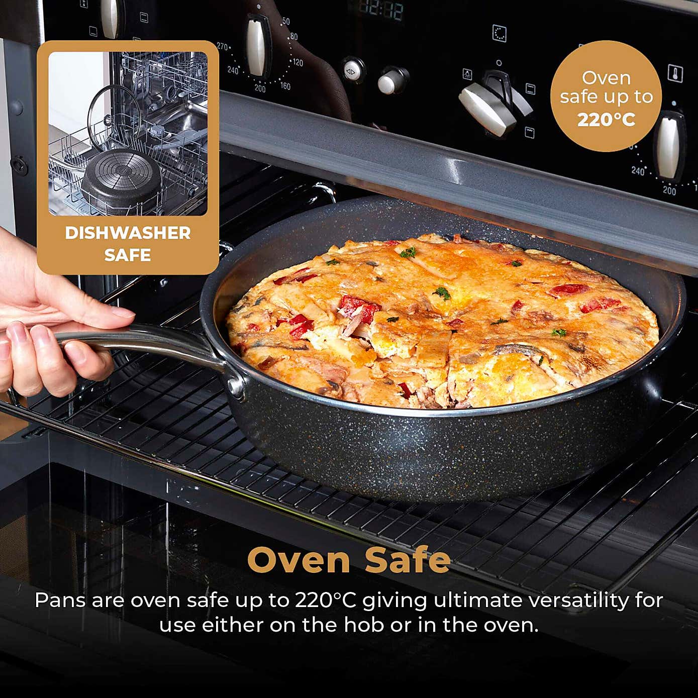 TOWER Cerastone Pro 28cm Multi Pan with Lid