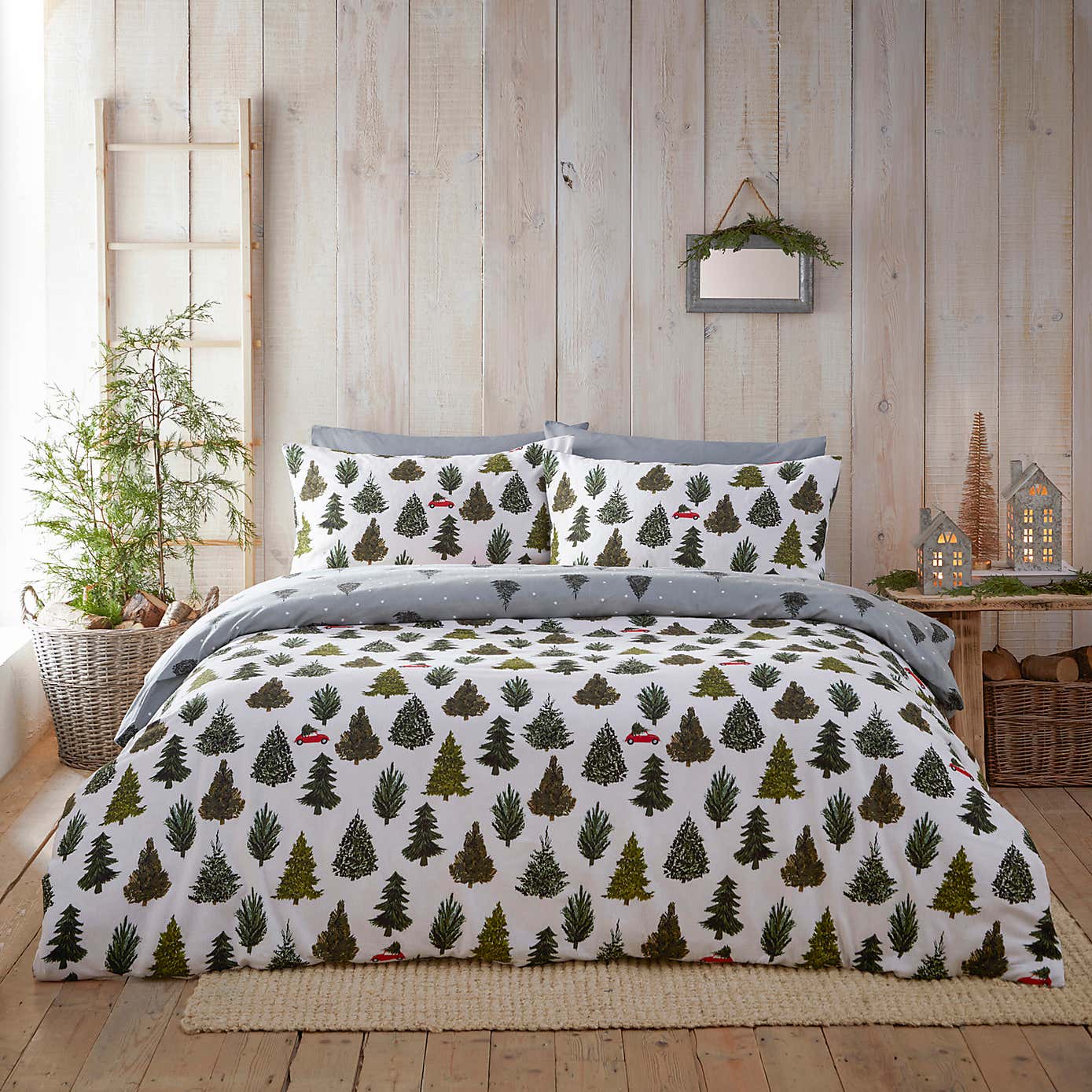 furn. Evergreen Duvet Cover Set Pine Green