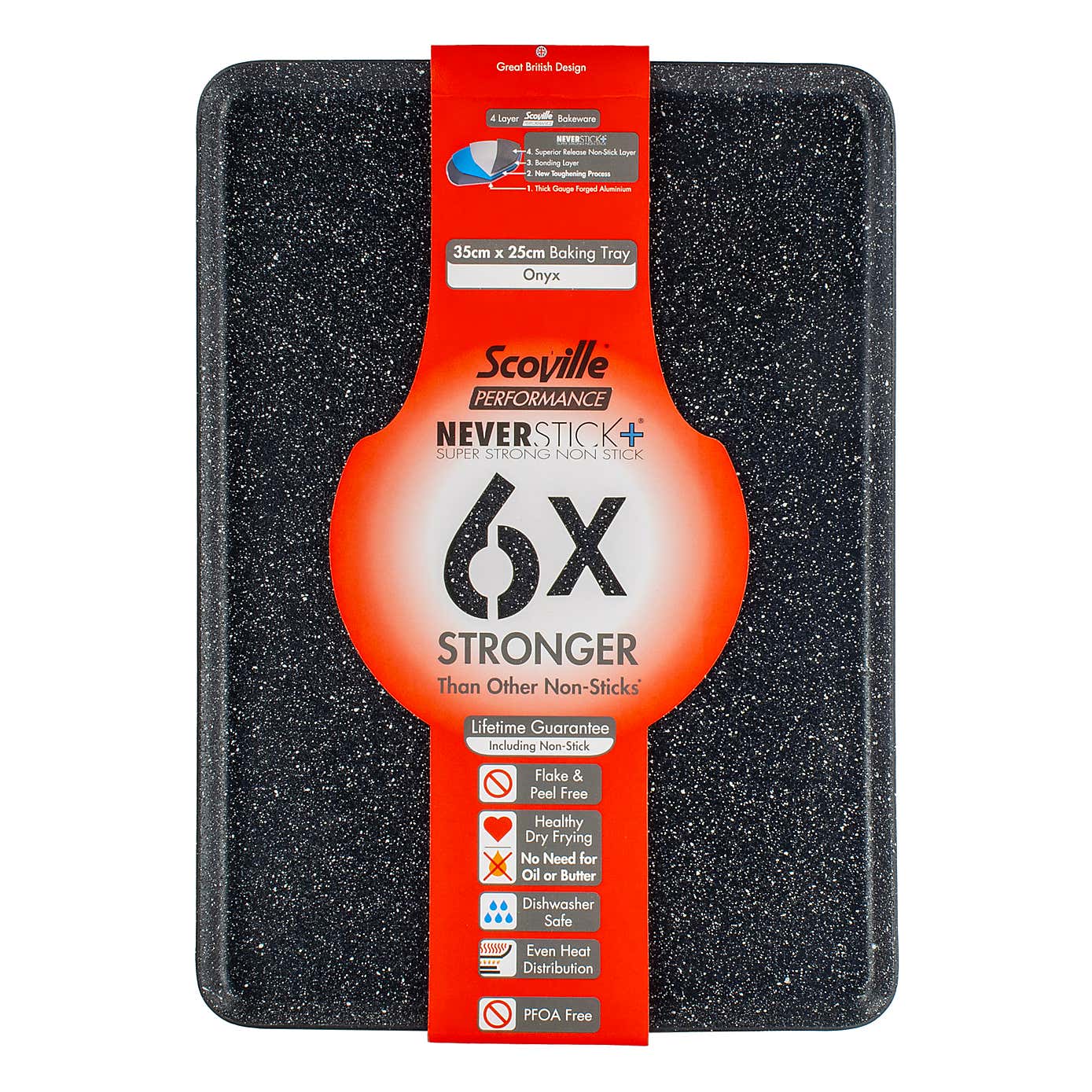 Neverstick 6 Non-stick Aluminum Baking Tray, 35cm