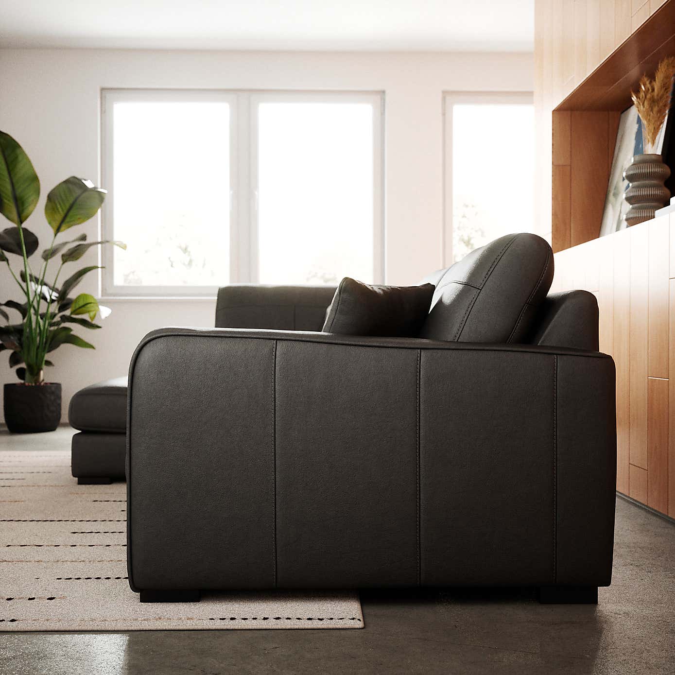 Carson Vintage Leather Large Corner Chaise Sofa