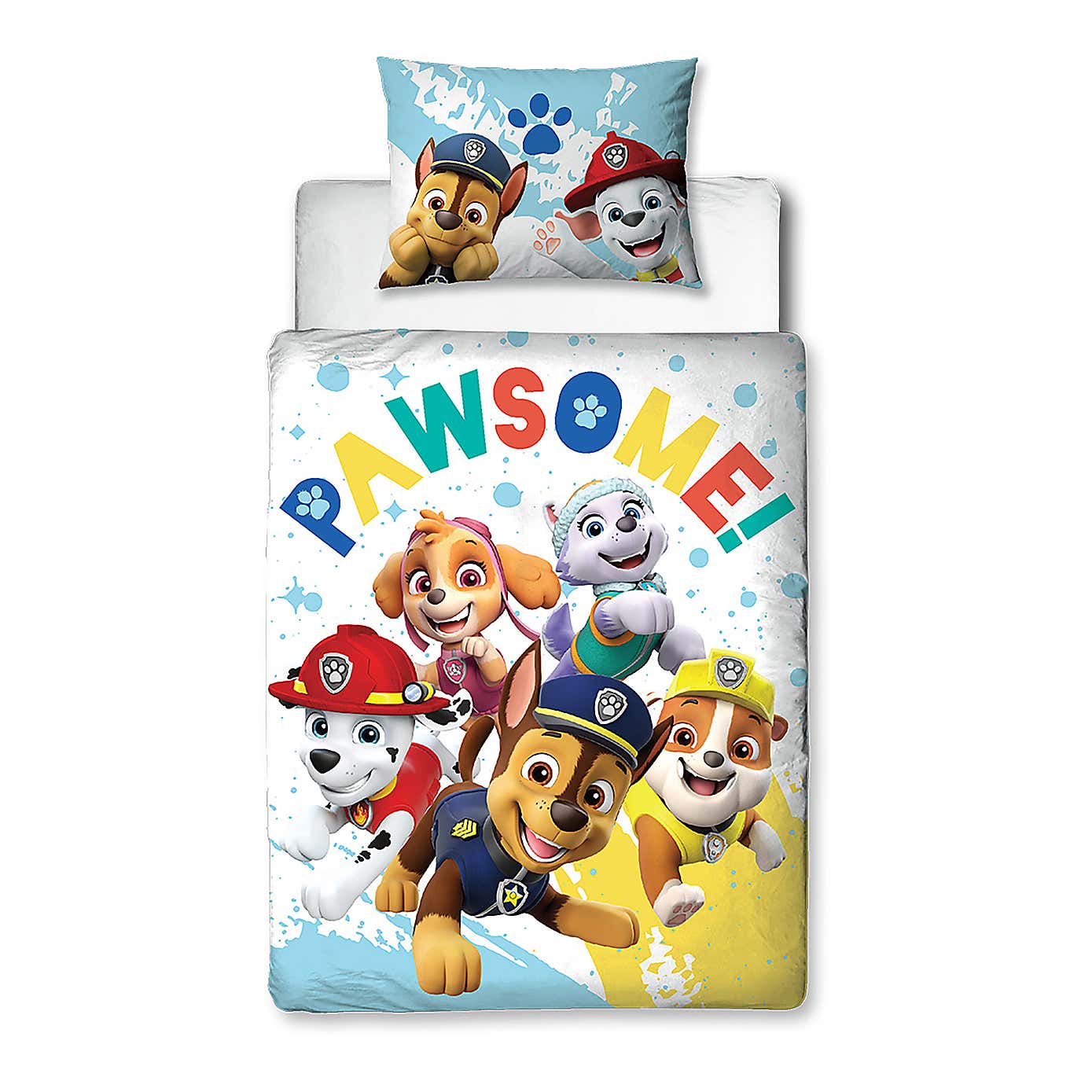 Paw Patrol Splodge Toddler Duvet Cover and Pillowcase Set
