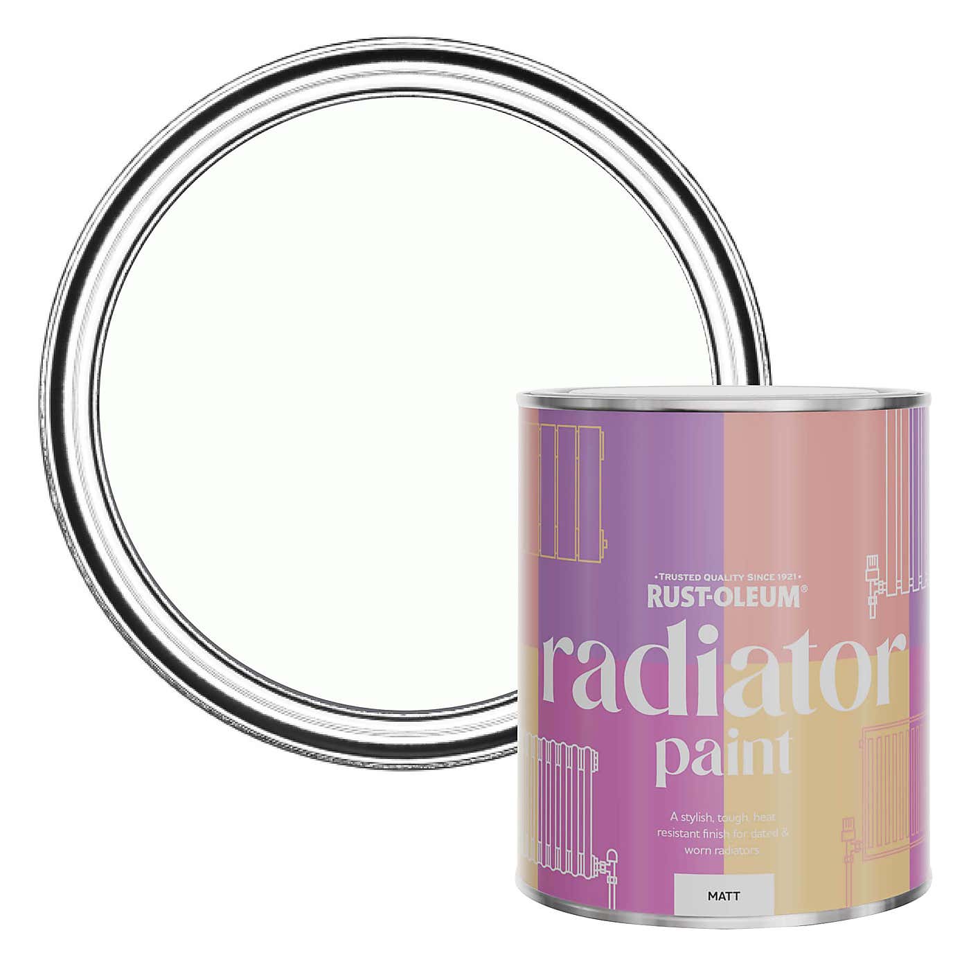 Rust-Oleum Chalk White Matt Radiator Paint