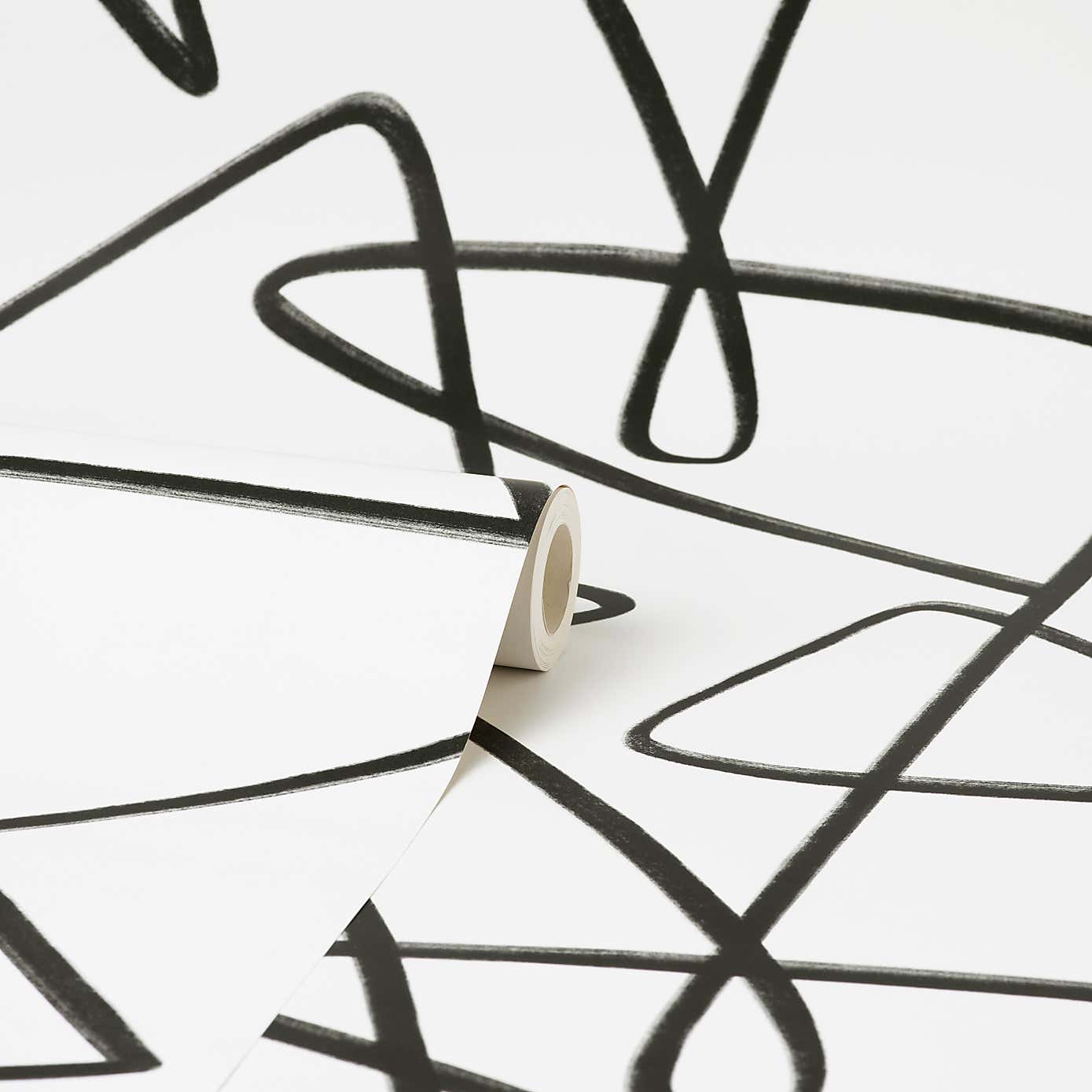 Nu Wall Mono Curves Self Adhesive Wallpaper