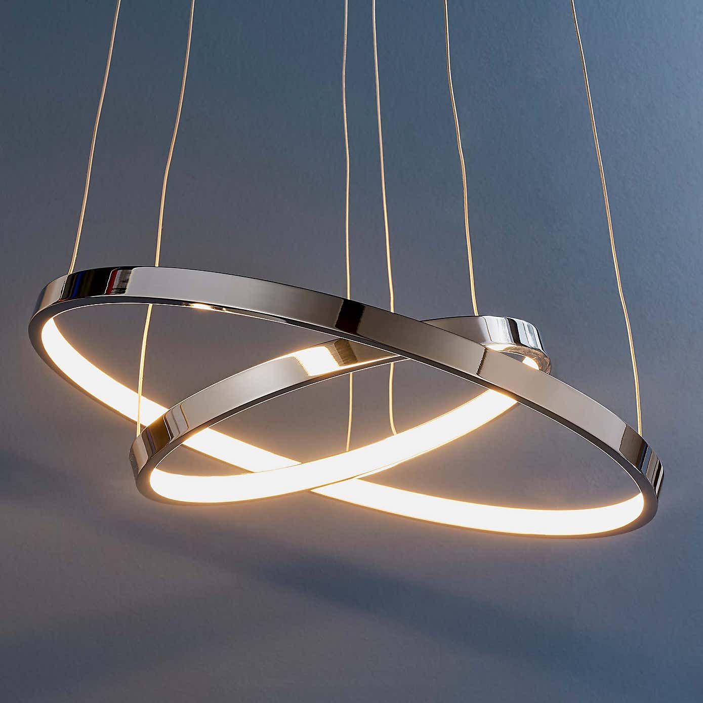 Vogue Kline 2 Light Integrated LED Hoops Ceiling Fitting