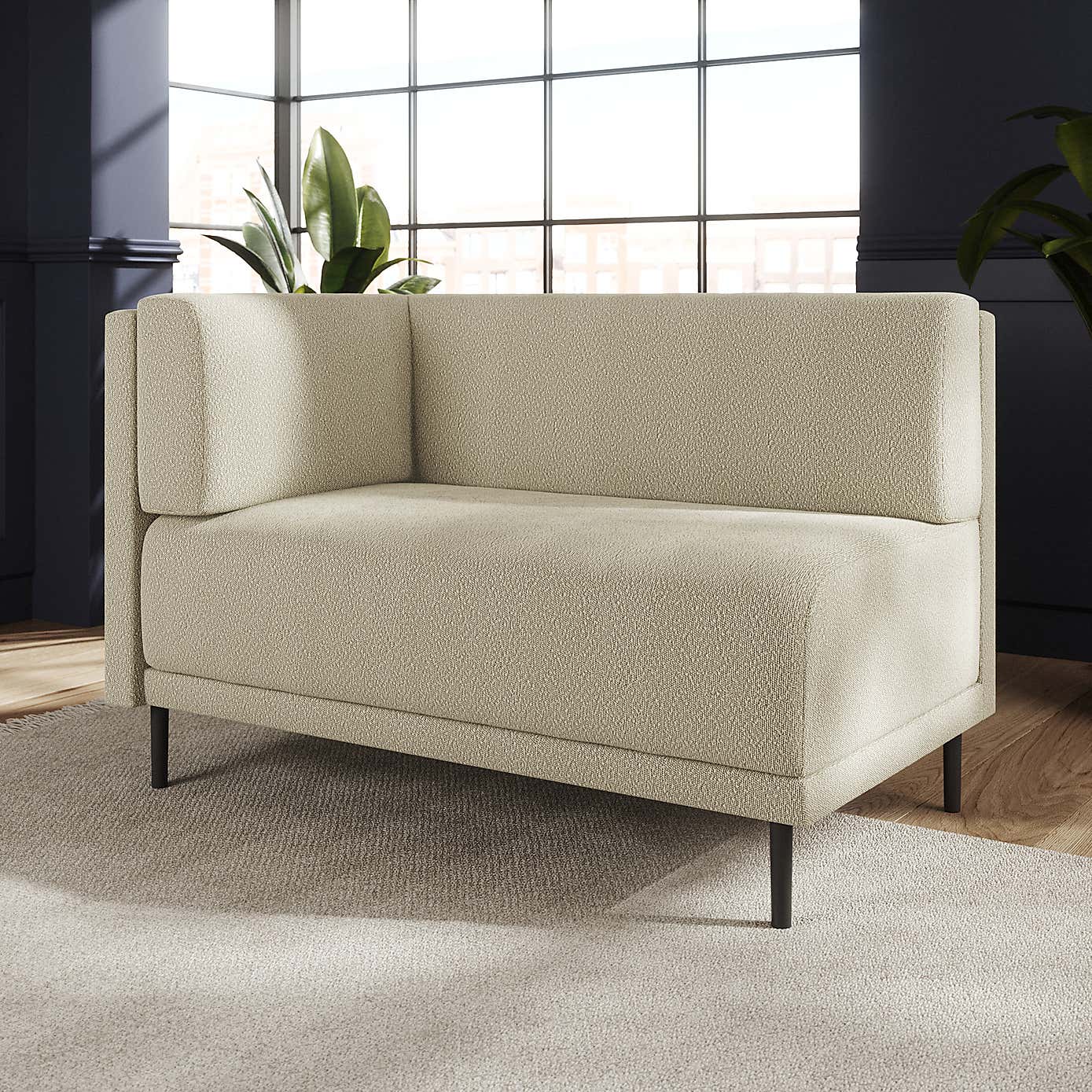 Mae Corner Dining Bench, Boucle