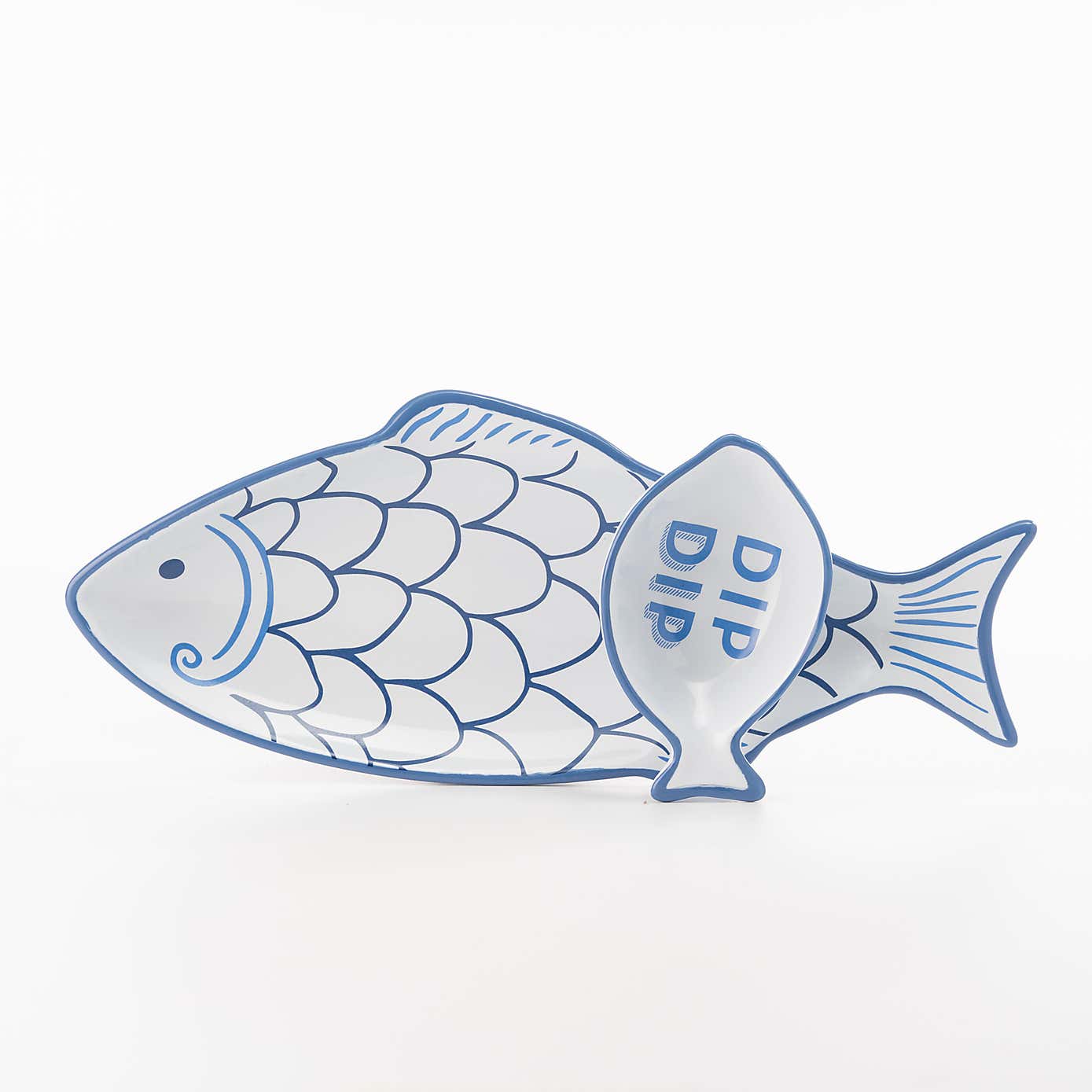 Fish Plate and Dip Bowl