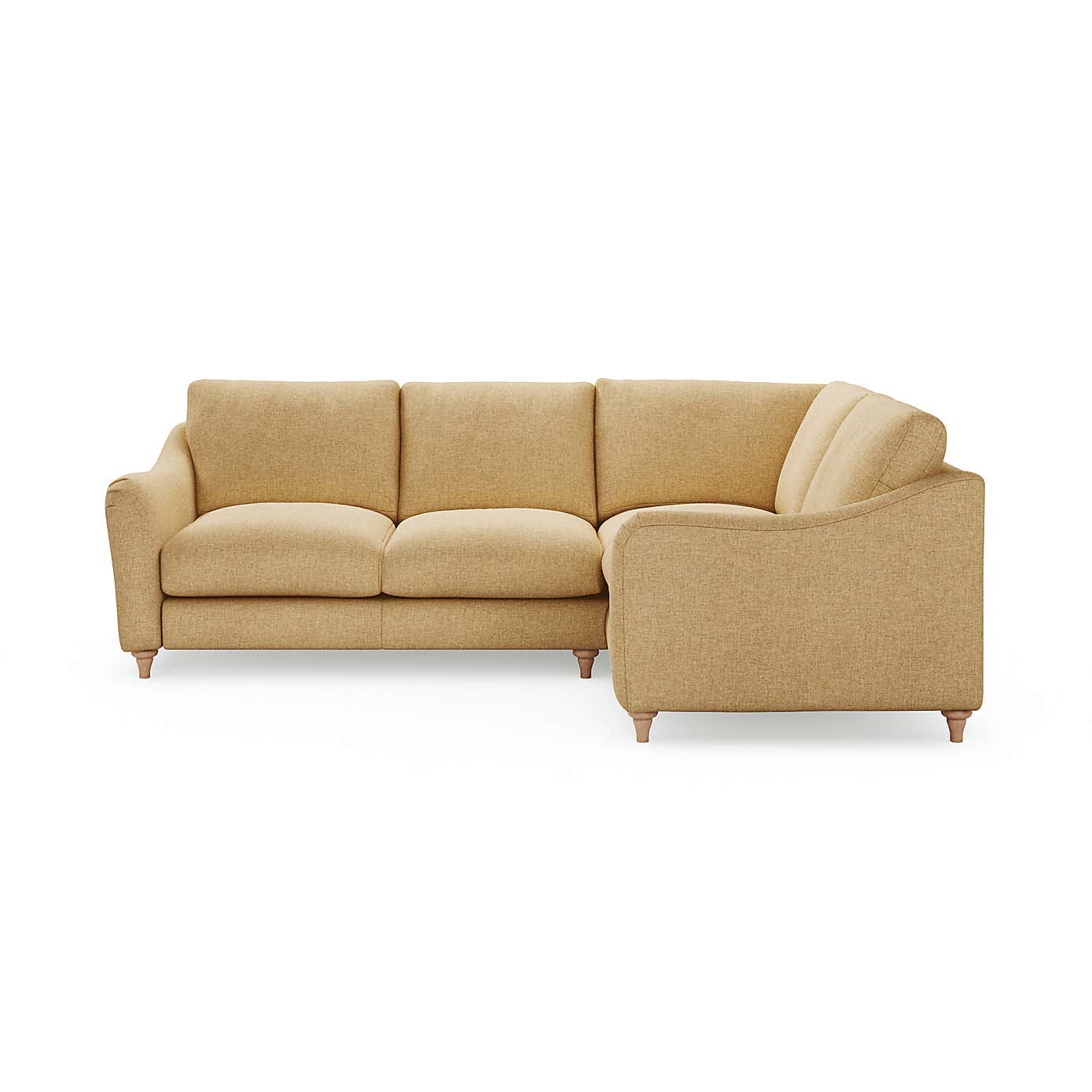 Hattie Slub Faux Linen Corner Sofa