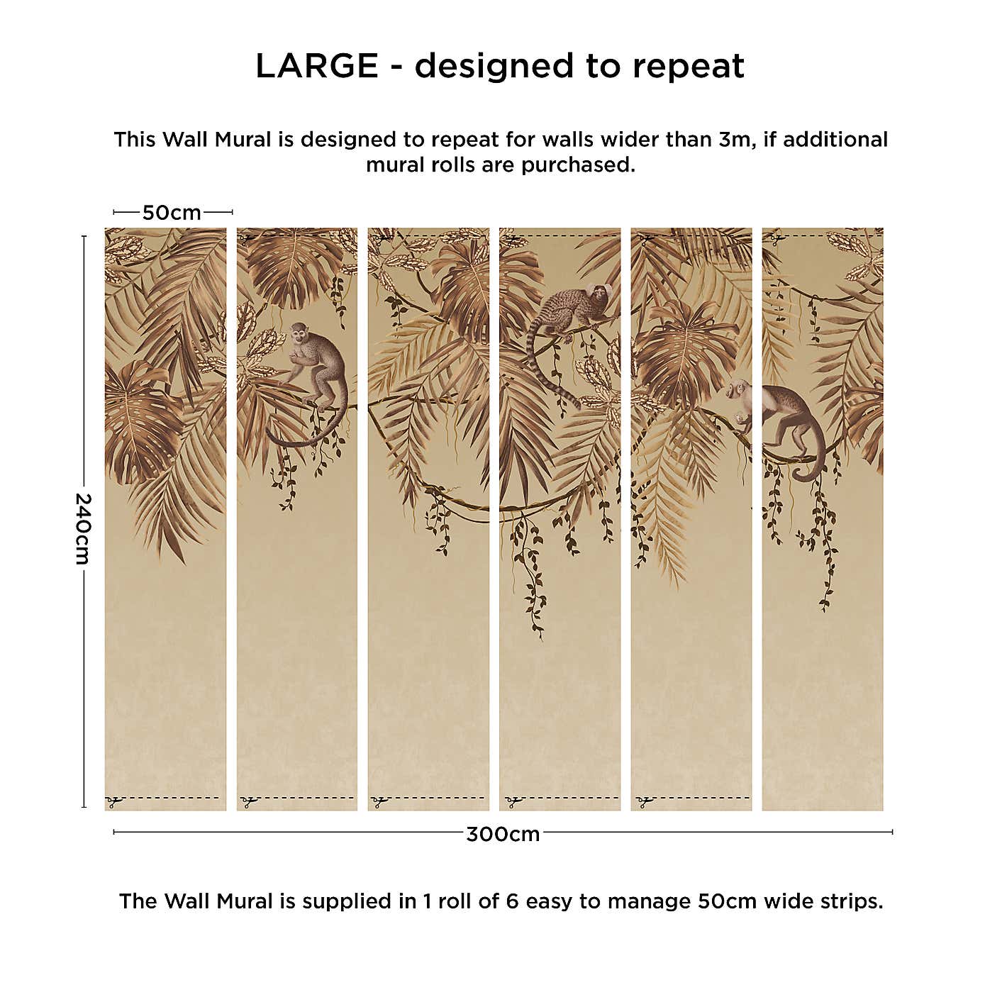 Monkey Vines Wall Mural