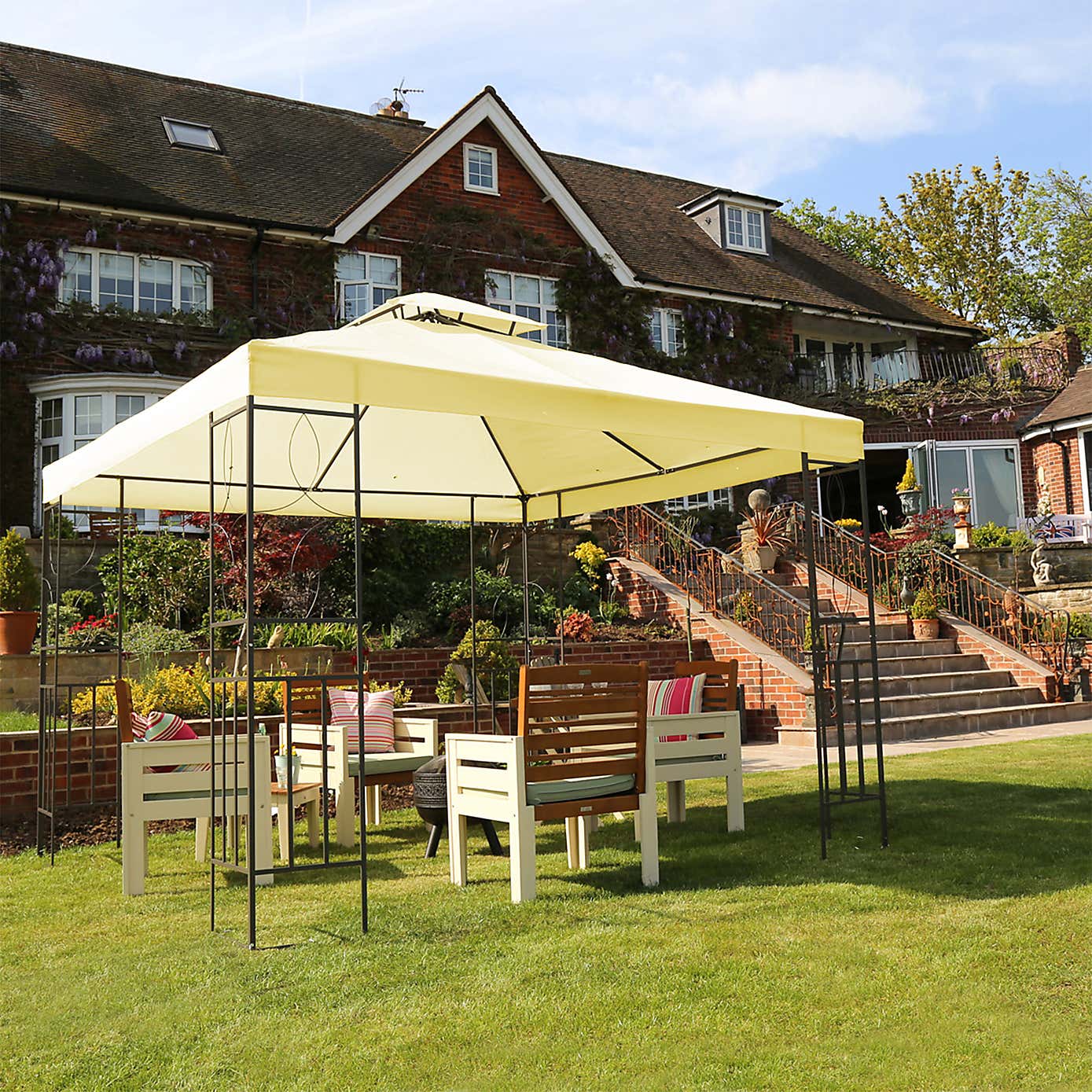 Charles Bentley Art Luxury Outdoor 3x3m Gazebo