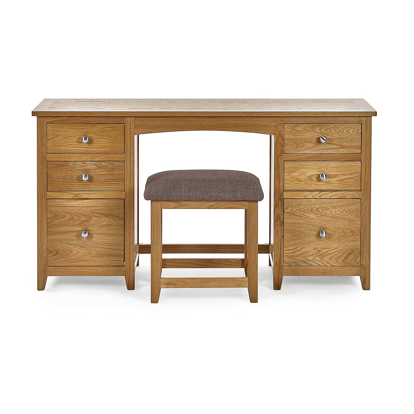 Jenkins Twin Dressing Table and Stool, Oak
