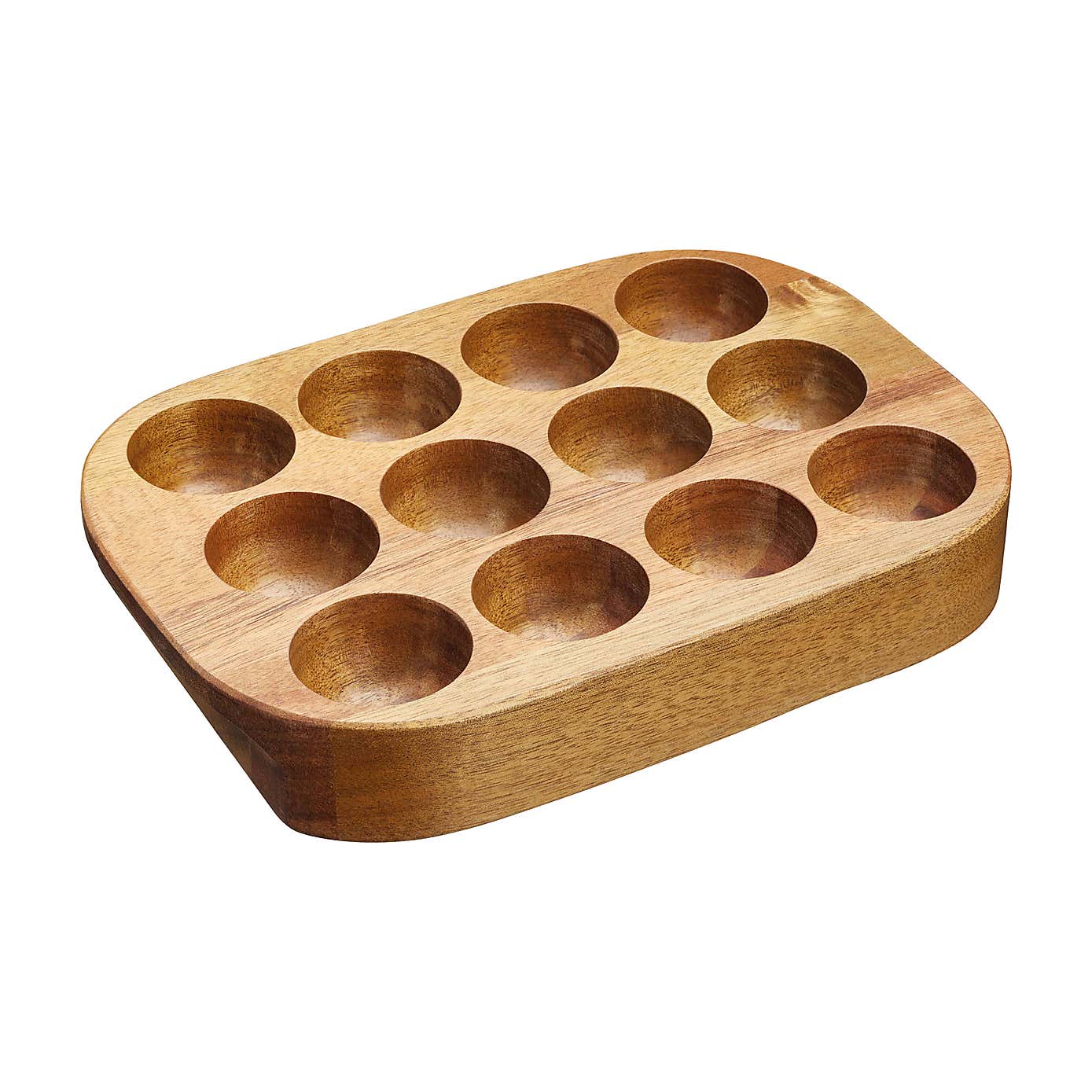 KitchenCraft Natural Elements Acacia Wood Egg Rack