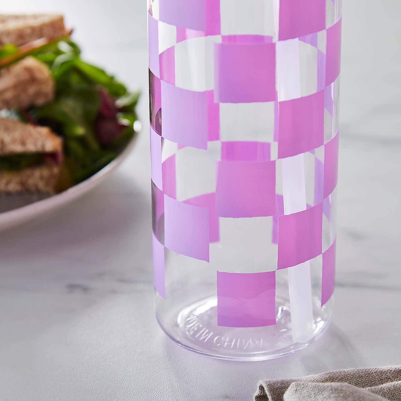 Checkerboard 620ml Water Bottle