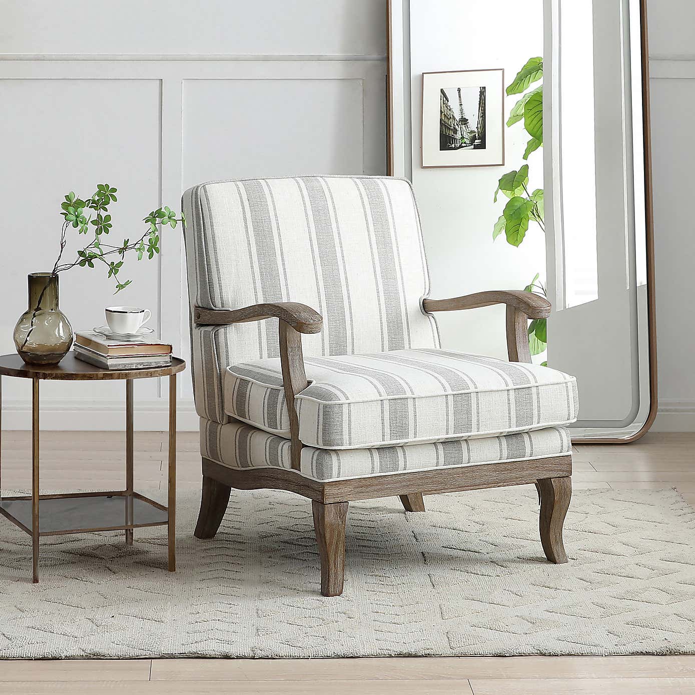 Esme Linen Stripe Chair